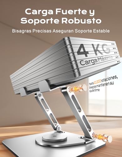 Detalle de Glangeh Soporte Portátil de Mesa 360° Giratorio para Portátiles 10"-16