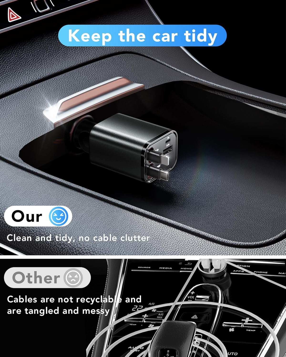 Thumbnail 6 de Aimtel Retractable Car Charger Adapter 4‑in‑1