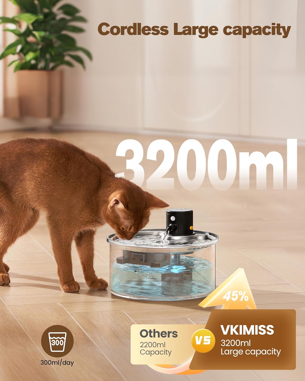 Detalle 2 de Katzenbrunnen Edelstahl 3,2 L mit Sensor 💧