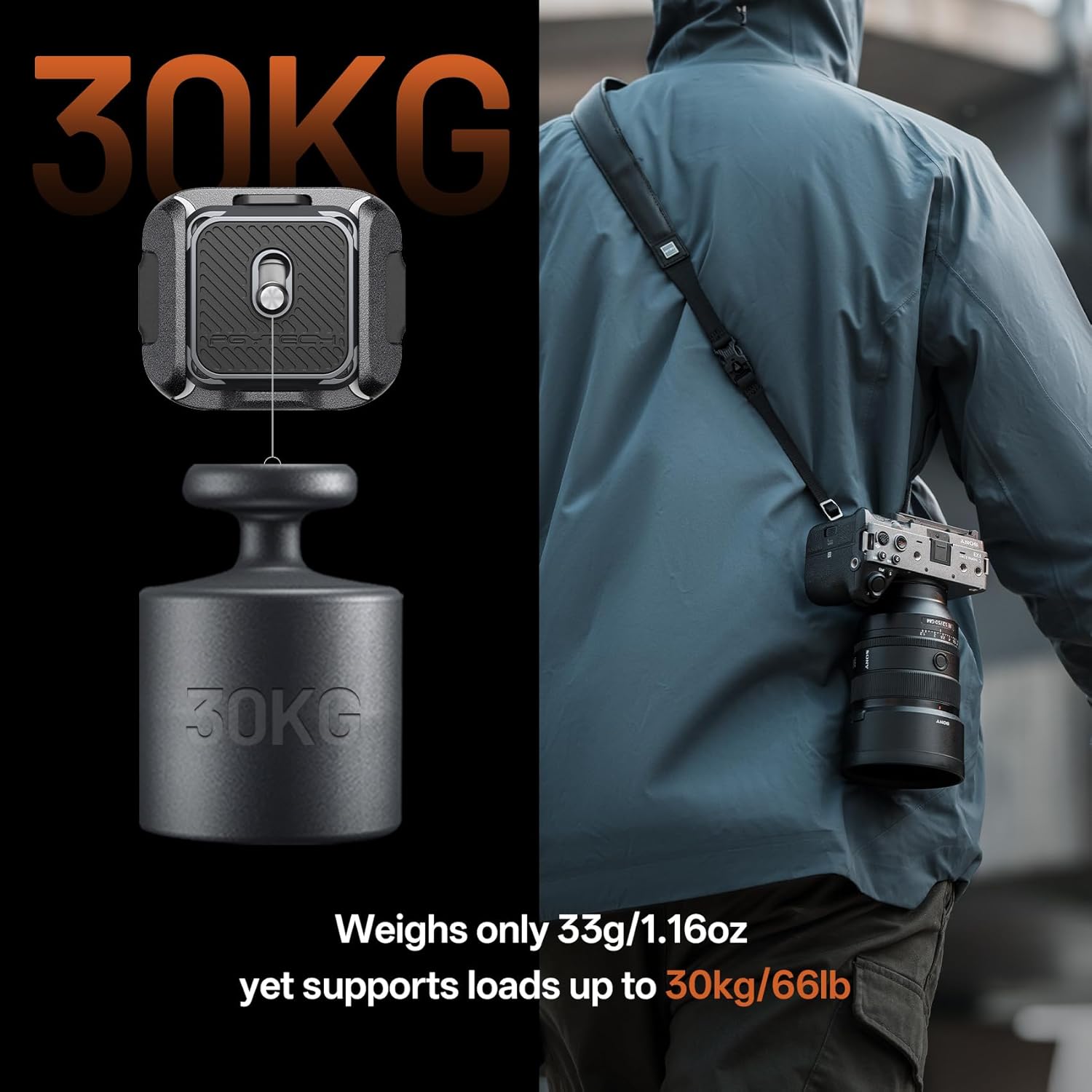 Thumbnail 3 de PGYTECH Kamera-Schultergurt Montage-Schnellspannklemme & Arca-Plate-Kit (Aluminium, SnapLock-Design)