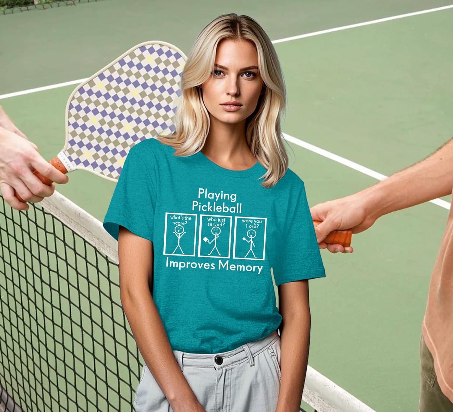 Detalle 2 de Qskall Womens Pickleball T Shirts: Comfortable Paddleball Tee for Everyday Play