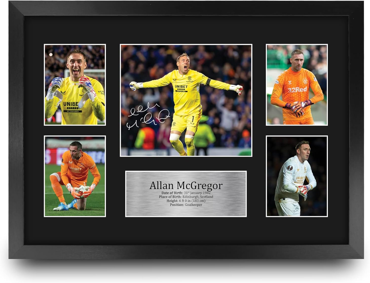 Thumbnail 6 de HWC Trading A4 Allan McGregor Rangers signed autograph picture (printed display) for football fans