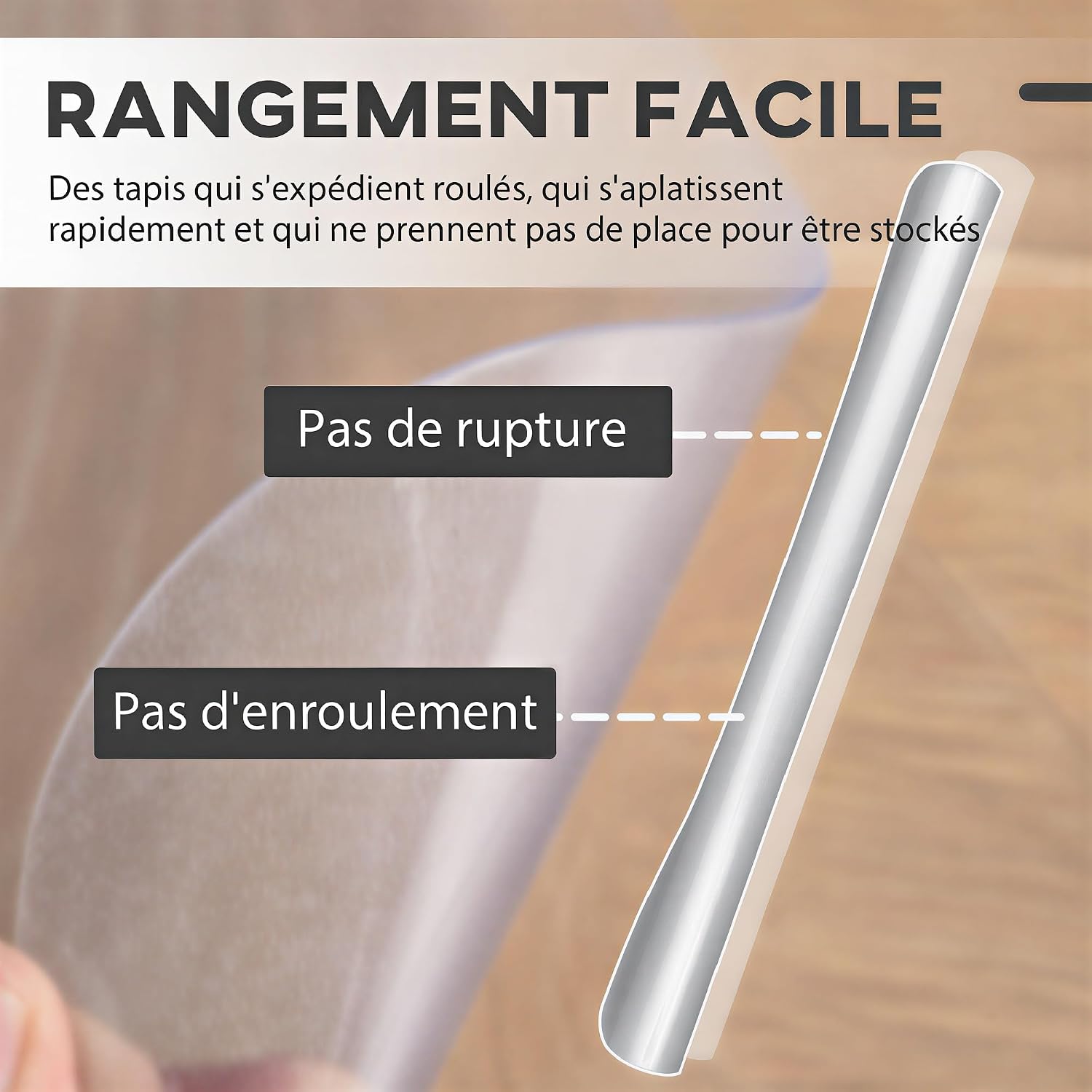 Detalle de HOMCOM Tapis Chaise Bureau 90 x 120 cm