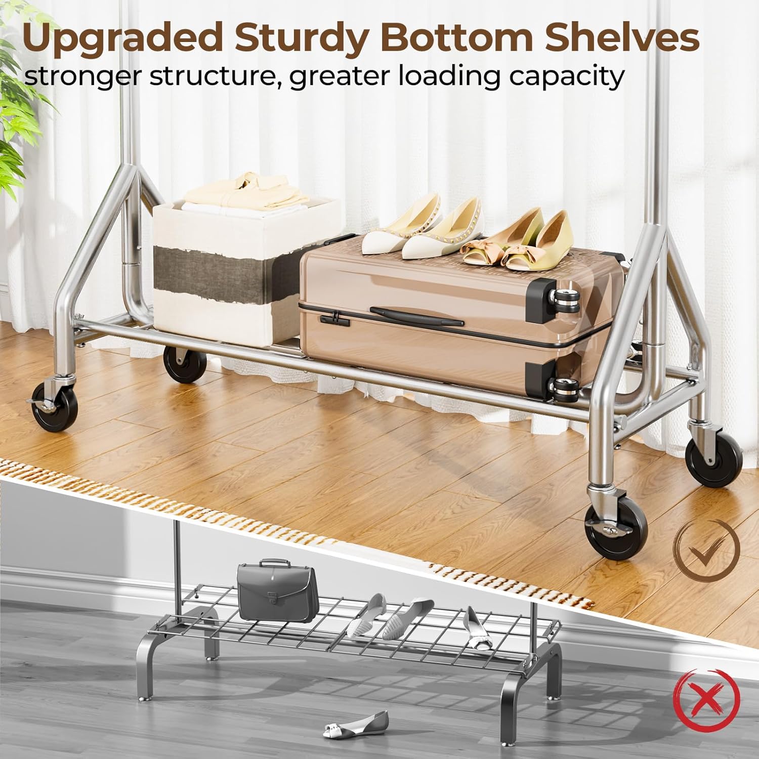 Thumbnail 4 de HYSEYY Heavy Duty Clothes Rack 450 lbs
