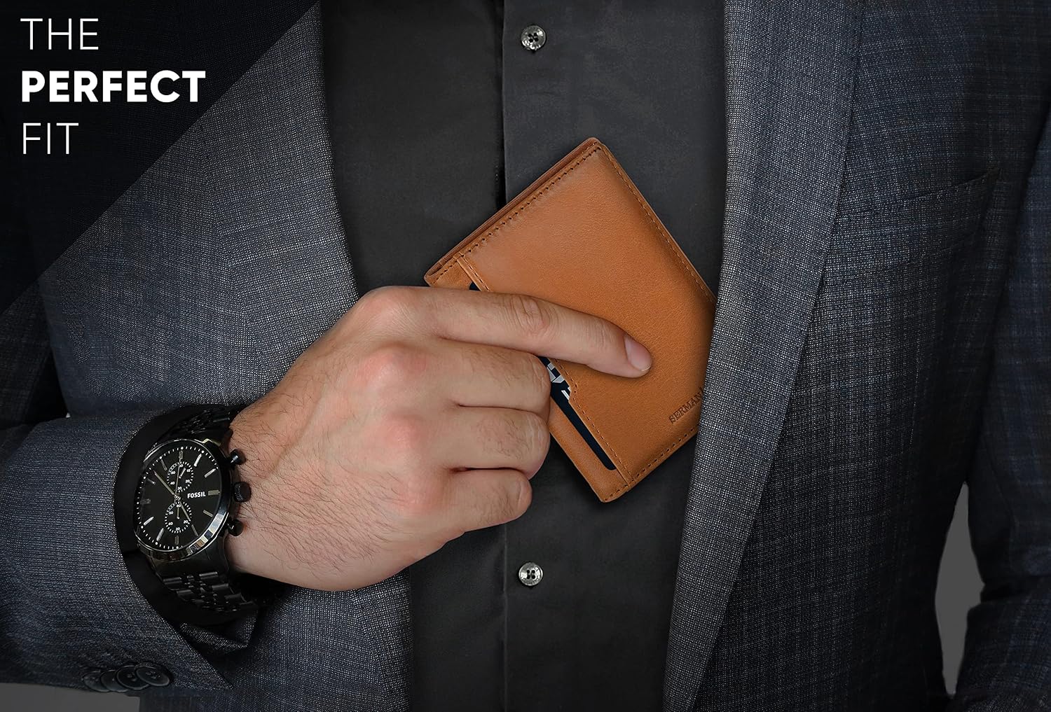 Detalle 2 de SERMAN BRANDS Men's Leather Wallet
