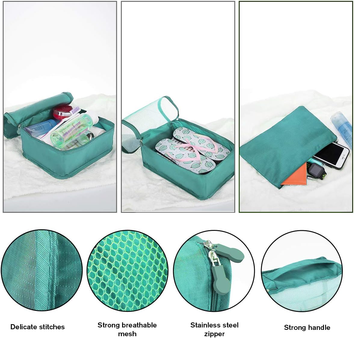 Thumbnail 2 de 12 PCS Packing Cubes 12Pcs Sky Blue