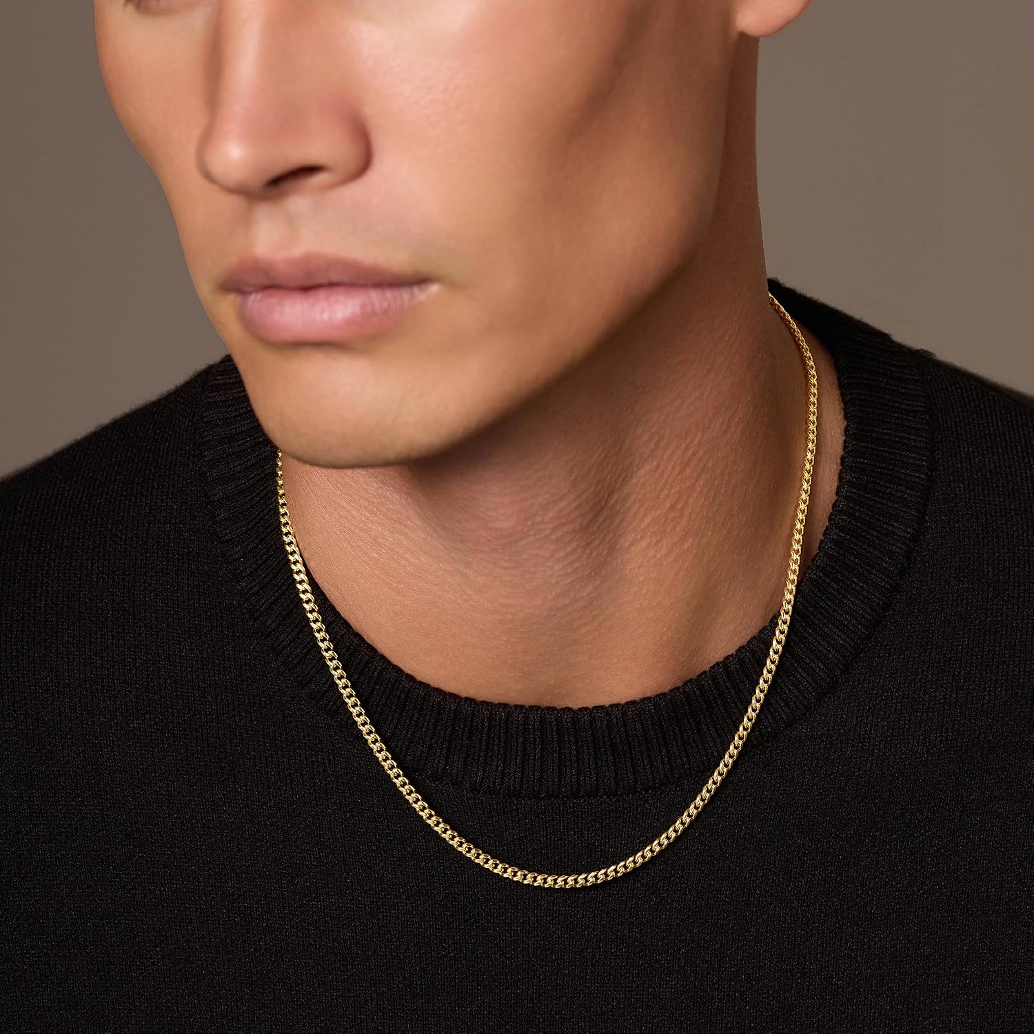Thumbnail 4 de JAXXON Cuban Link Necklace 22in Gold Men's Necklace
