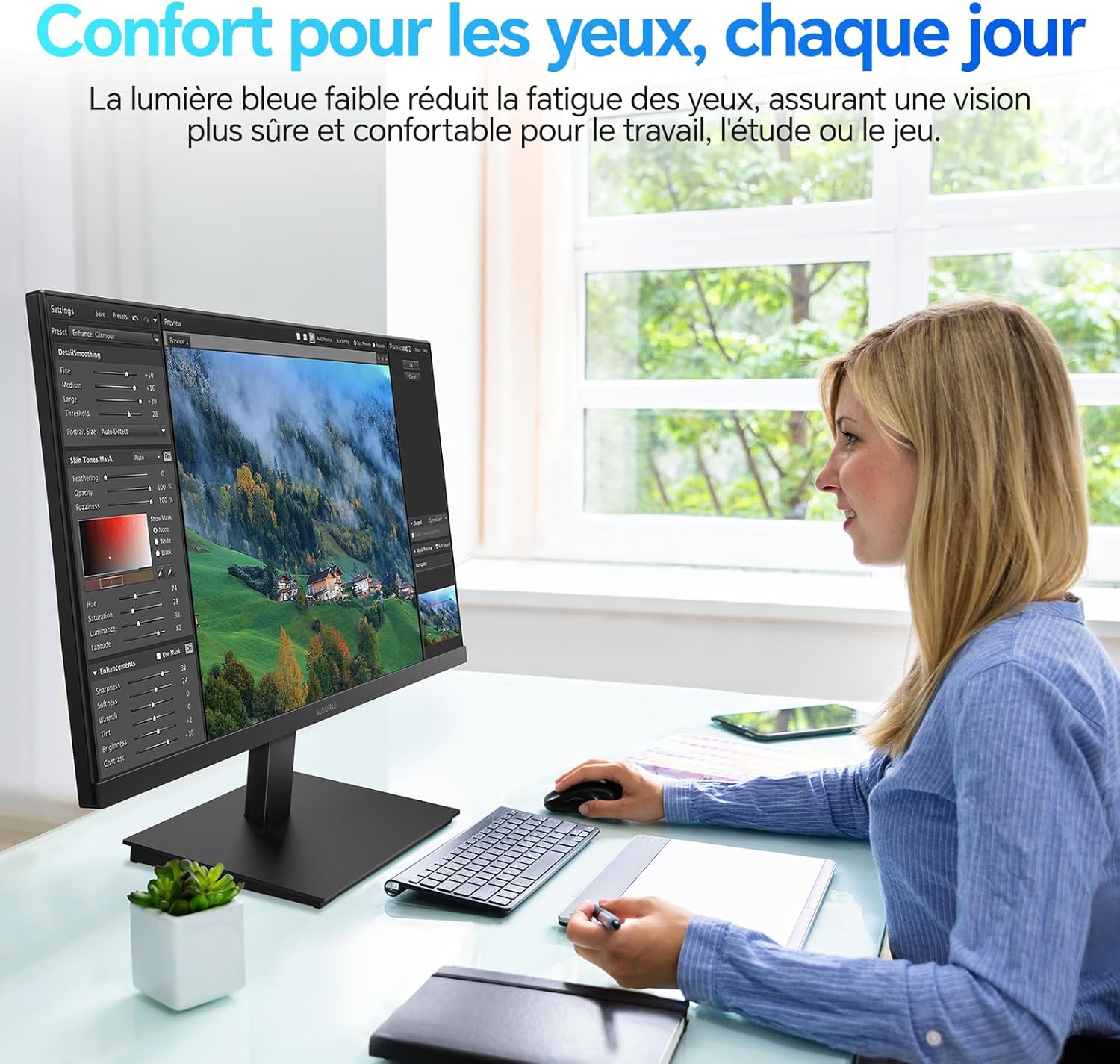 Thumbnail 6 de KOORUI E2411K : moniteur PC gamer 24 pouces Full HD 144 Hz IPS, Eye Care et Adaptive Sync