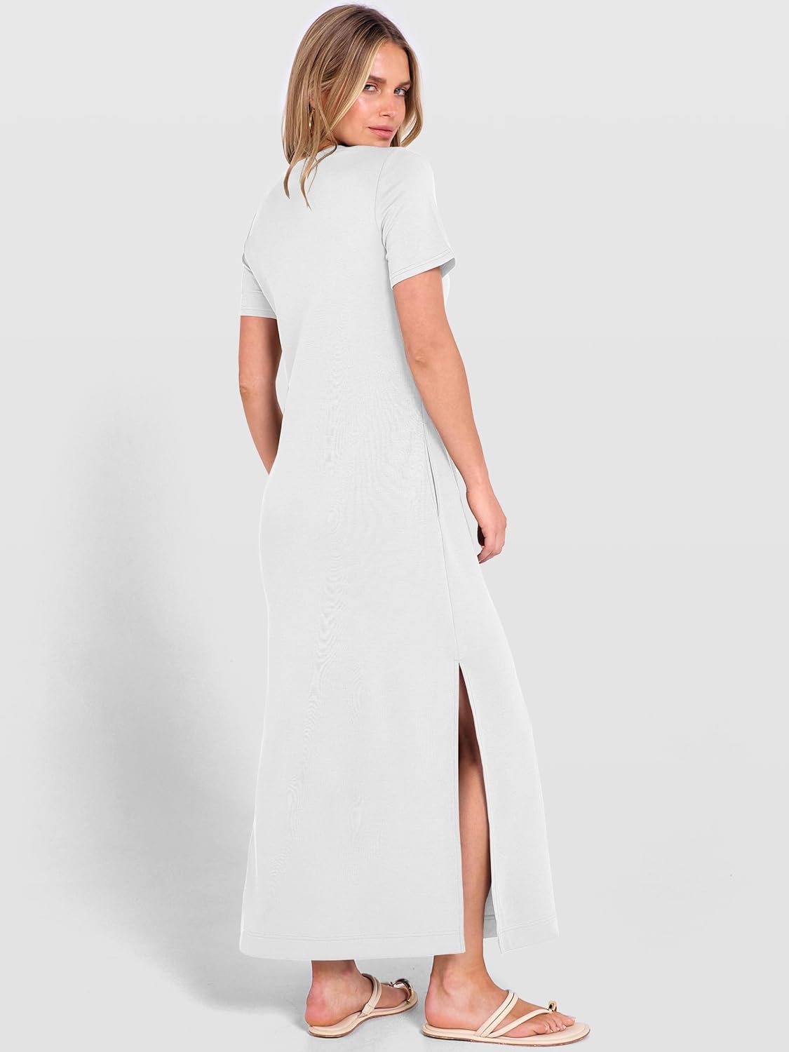 Thumbnail 5 de ANRABESS Womens Summer Casual Maxi Dress: Soft, Wrinkle-Free Travel Dress with Side Split