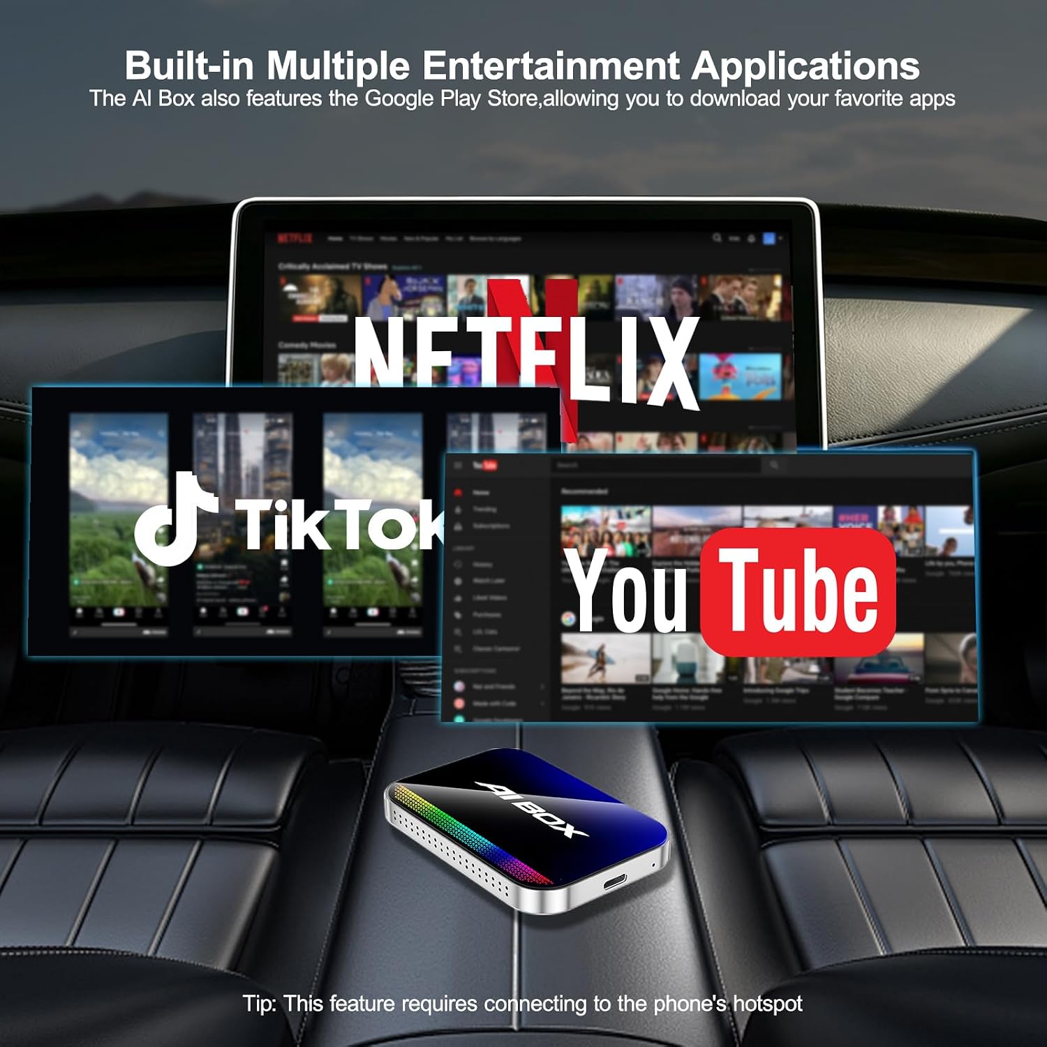 Detalle 2 de Yurnlv Magic AI Box: Wireless CarPlay & Android Auto Adapter with Built-in Play Store