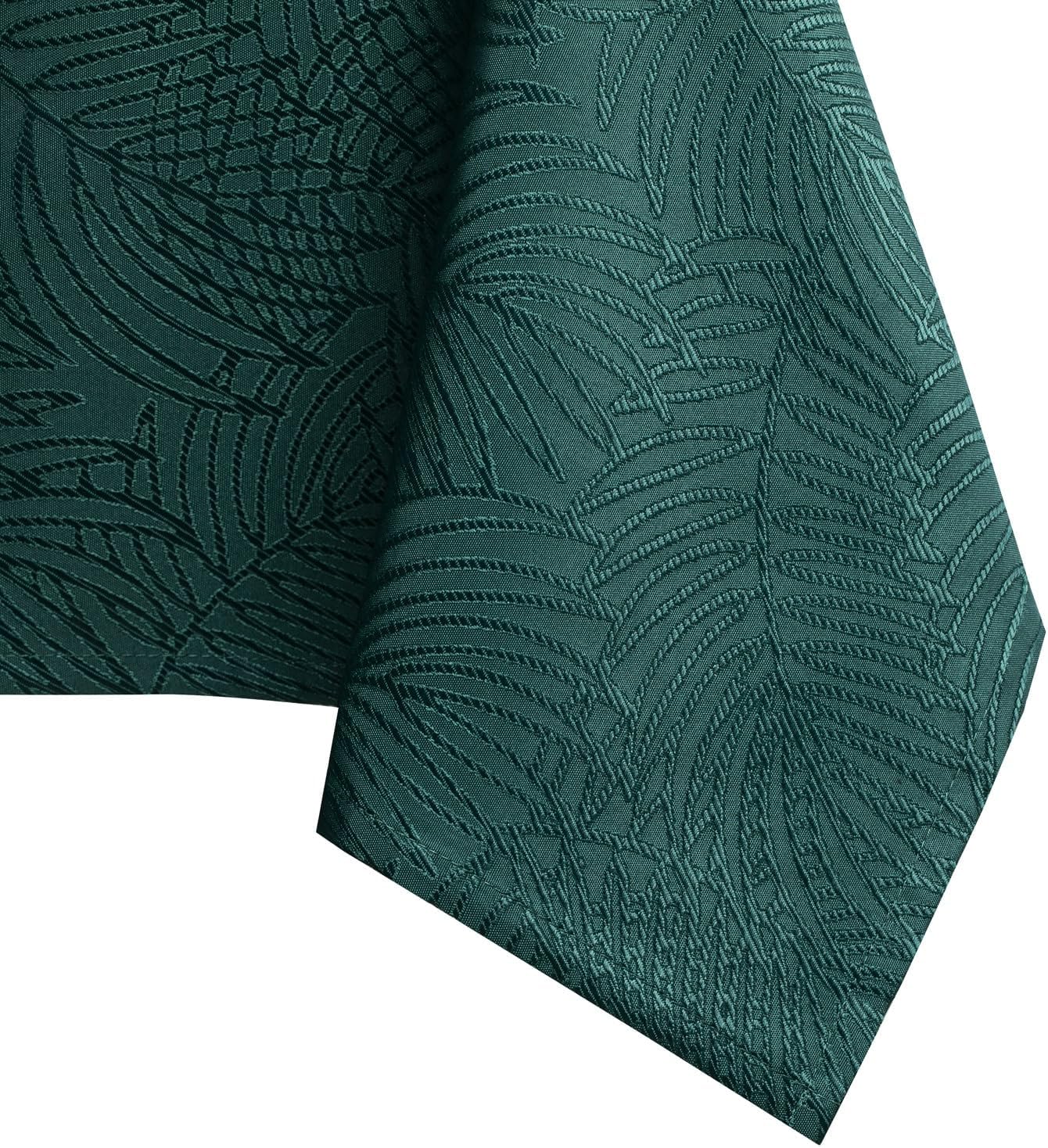 AmeliaHome Nappe Gaia 80x80 cm - Lotushué Effet Lotus déperlant en polyester verte