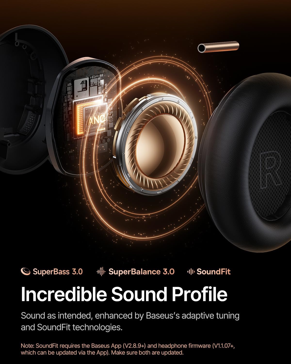 Detalle de Baseus Inspire XH1 noise cancelling 48 dB