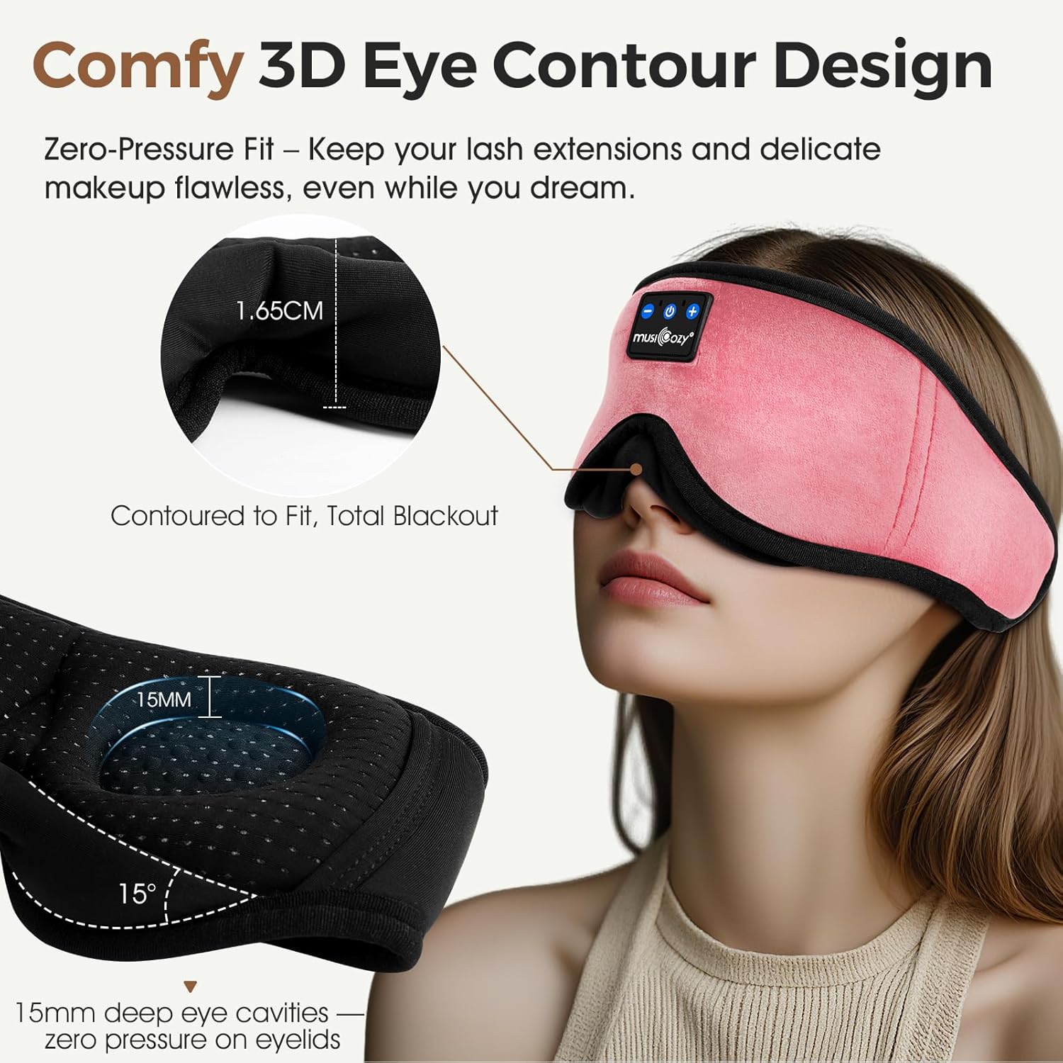 Thumbnail 2 de MUSICOZY Sleep Mask Headphones Bluetooth 5.4