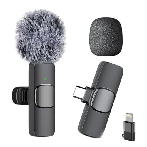 Detalle de Caiord Professional Wireless Lavalier Microphone for iPhone and iPad