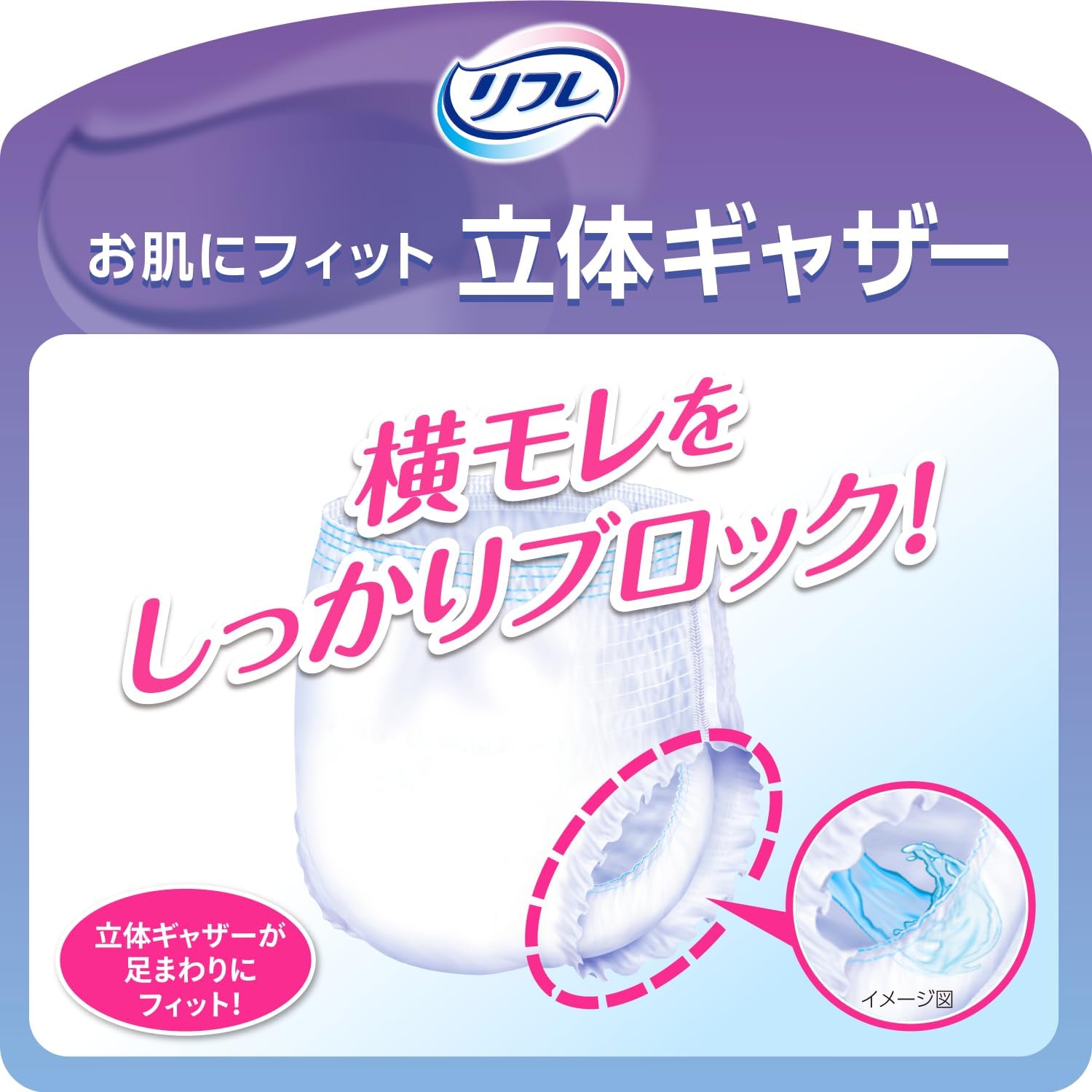 Thumbnail 5 de リフレ ジュニアSS はくパンツ 20枚×4袋 ウエスト45〜60cm・おしっこ約4回分