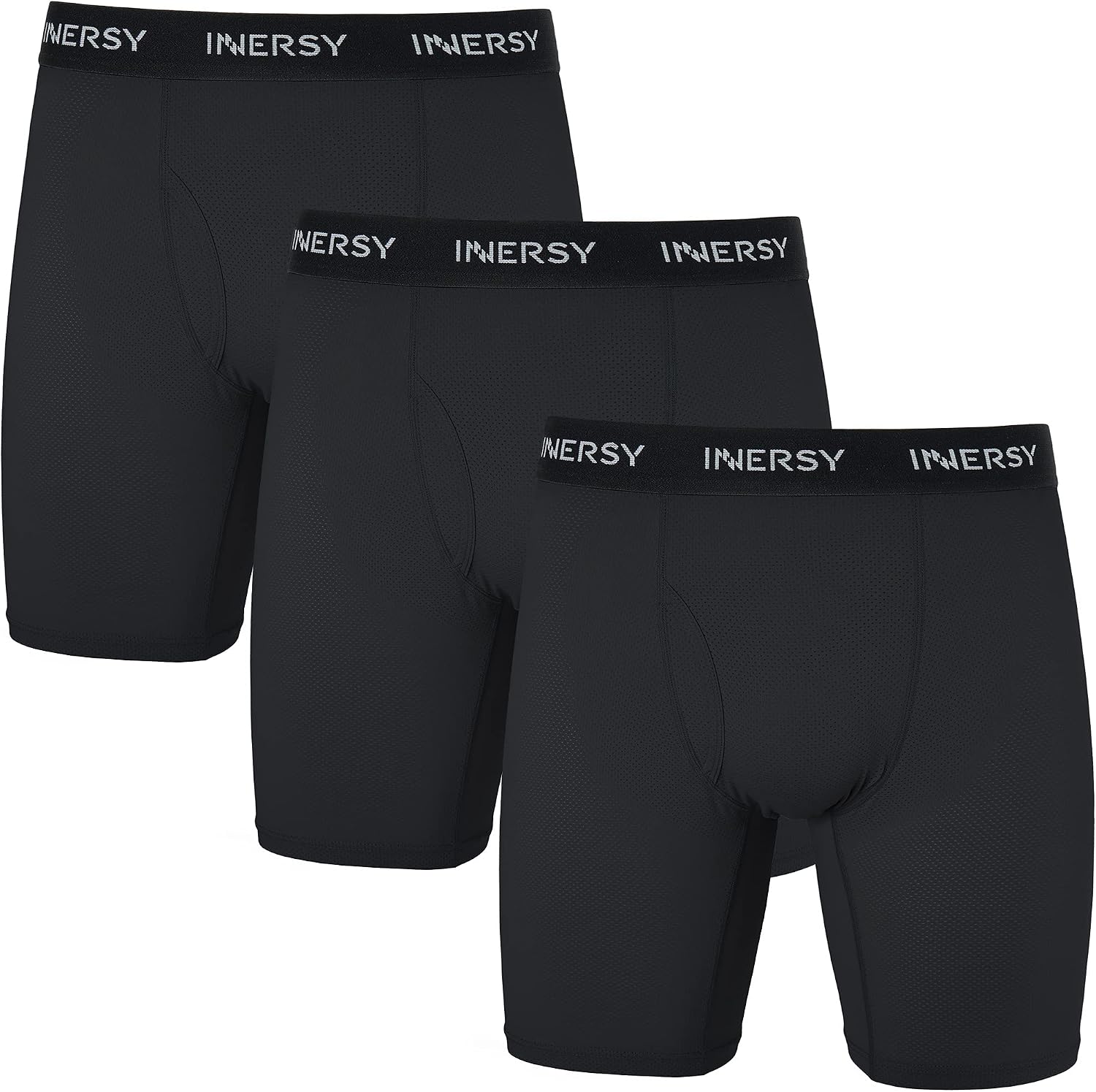 Detalle de INNERSY Men's Long Leg Boxers Shorts Anti Chafing Underwear – Pack of 3