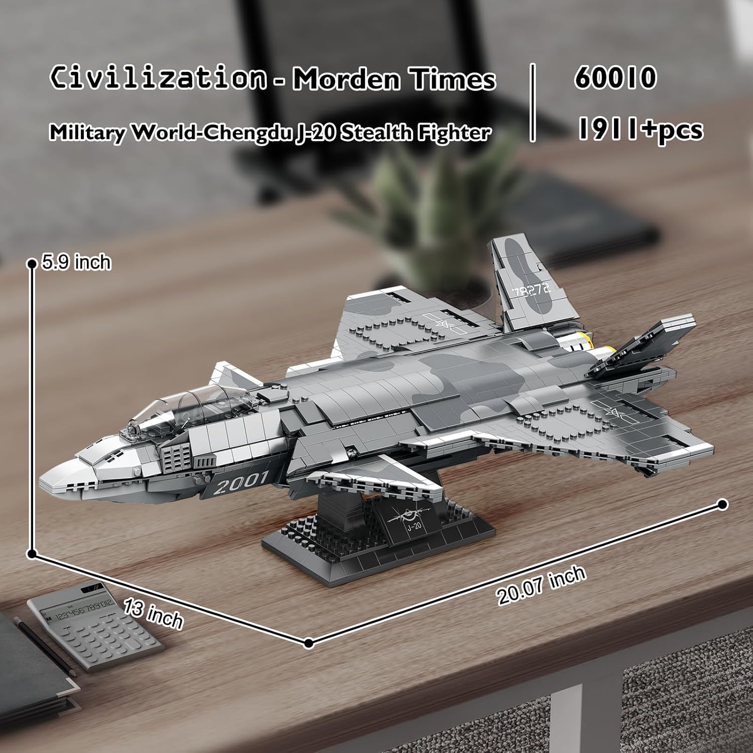Thumbnail 5 de JMBricklayer Military Chengdu J-20 Stealth Fighter Building Set (60010) – 1911 Pieces