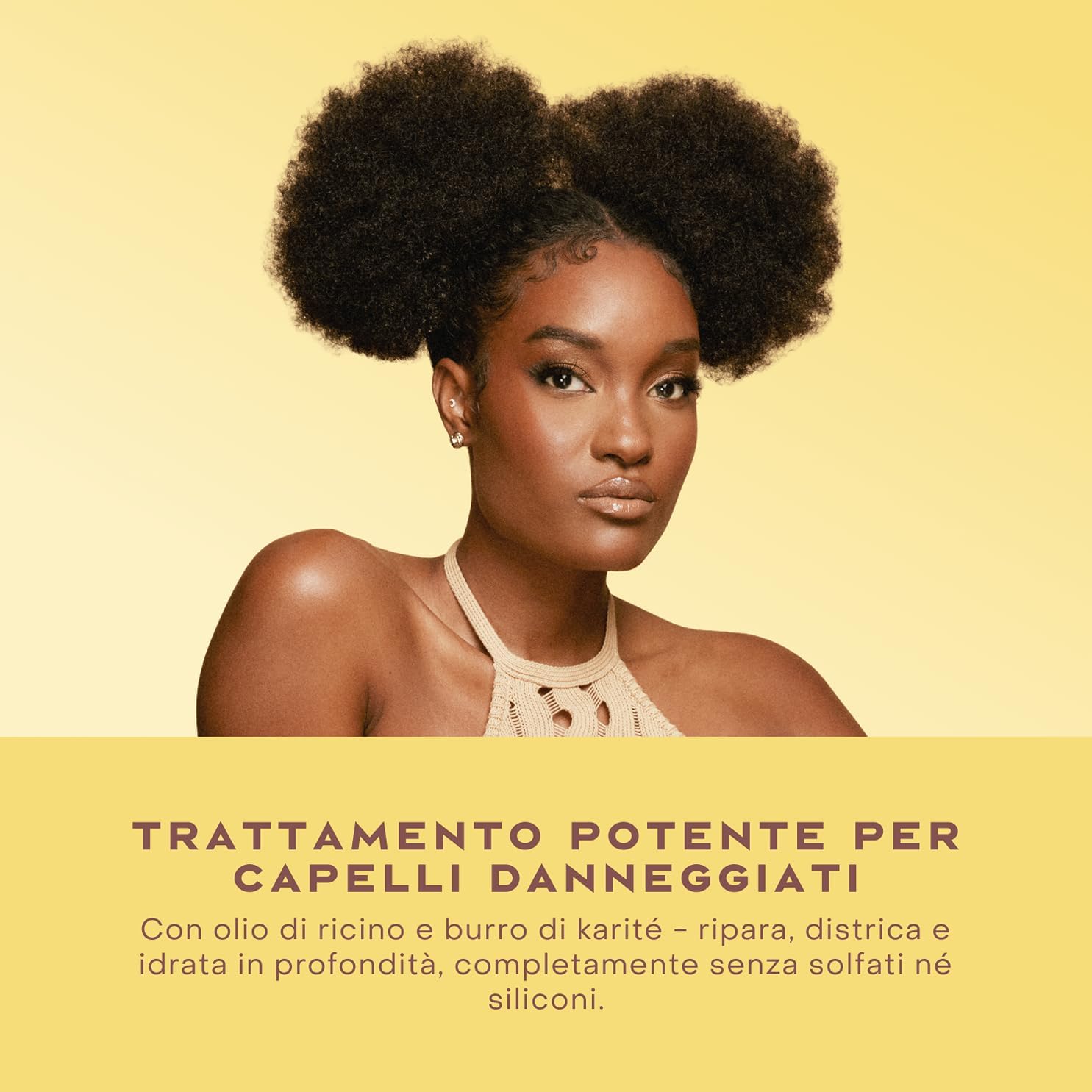 Detalle de Shea Moisture Strengthen & Restore Balsamo per capelli trattati e sfibrati con olio di ricino nero giamaicano e burro di karité, 384 ml