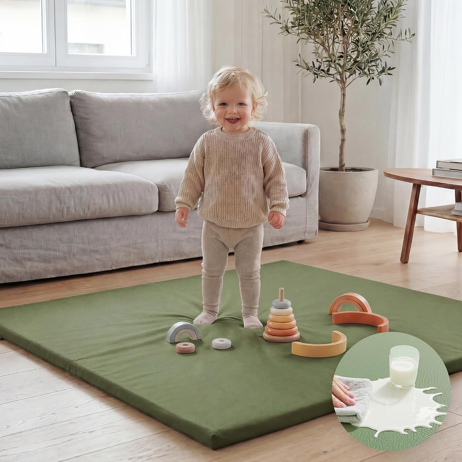Detalle de Huloo baby play mat 50x50 inches