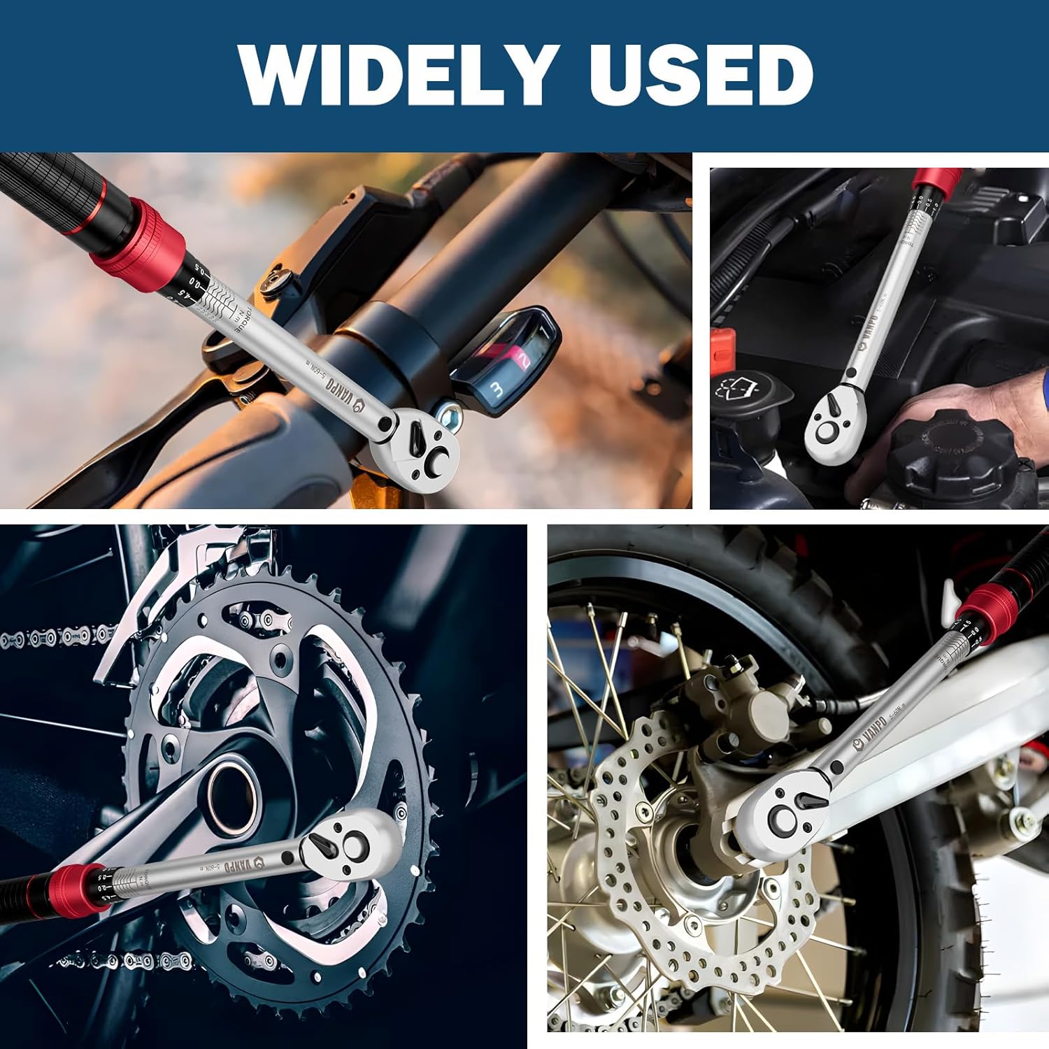 Thumbnail 2 de VANPO Drehmomentschlüssel Set 3/8 Zoll (5–60 Nm) für Fahrrad, Motorrad & Zündkerzenwechsel