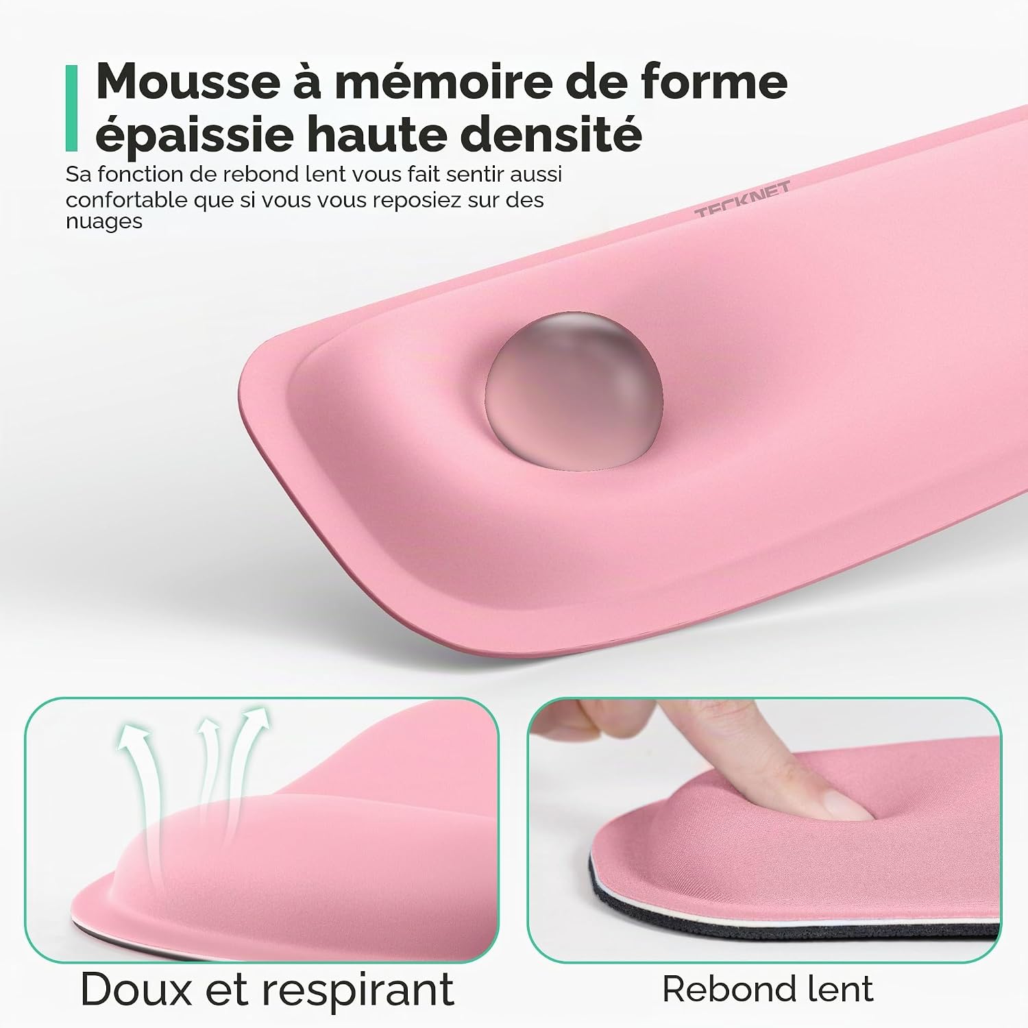 Detalle 2 de TECKNET Tapis de souris ergonomique avec repose-poignet