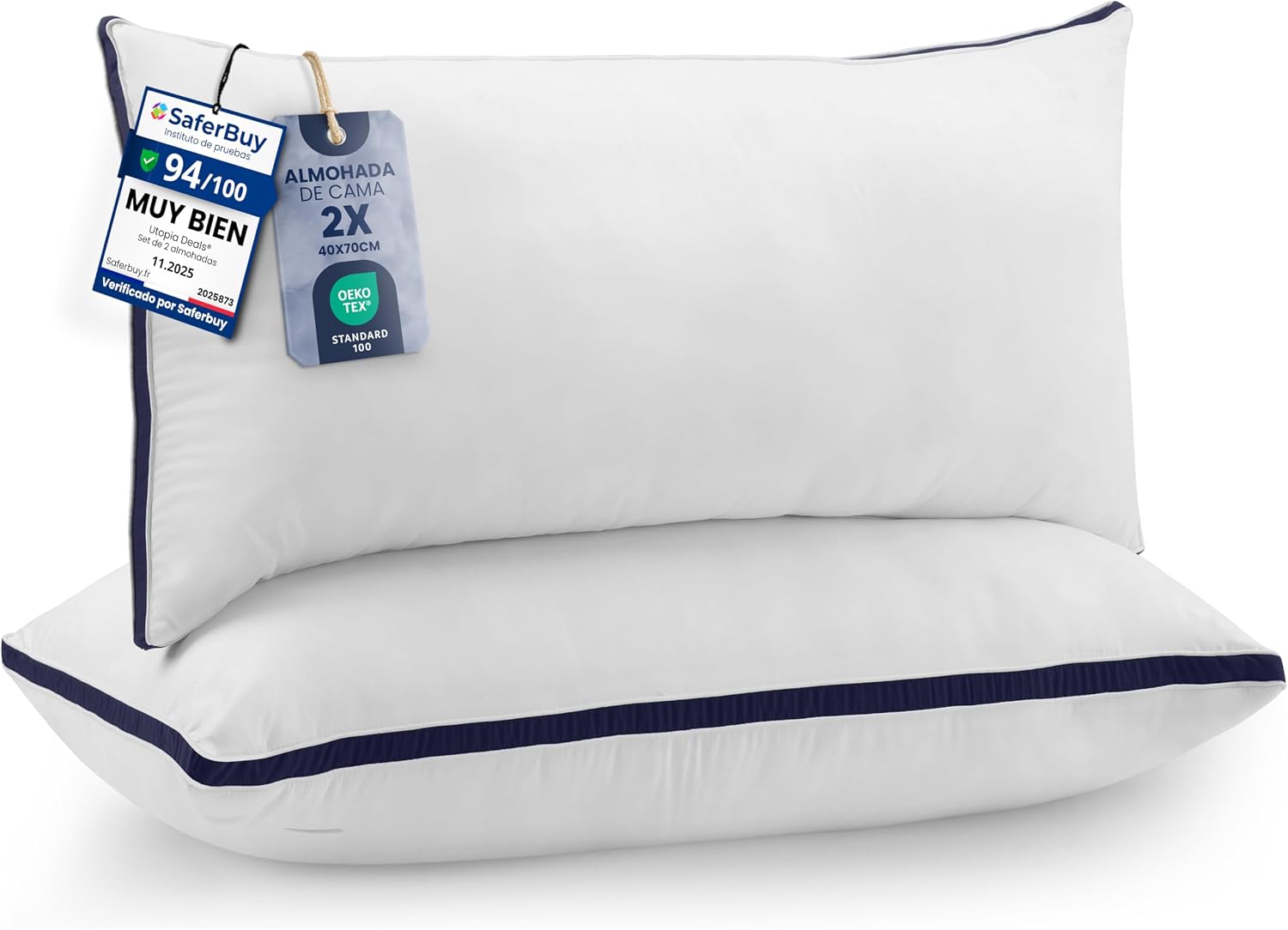 Detalle de Utopia Bedding Almohadas 40 x 70 cm