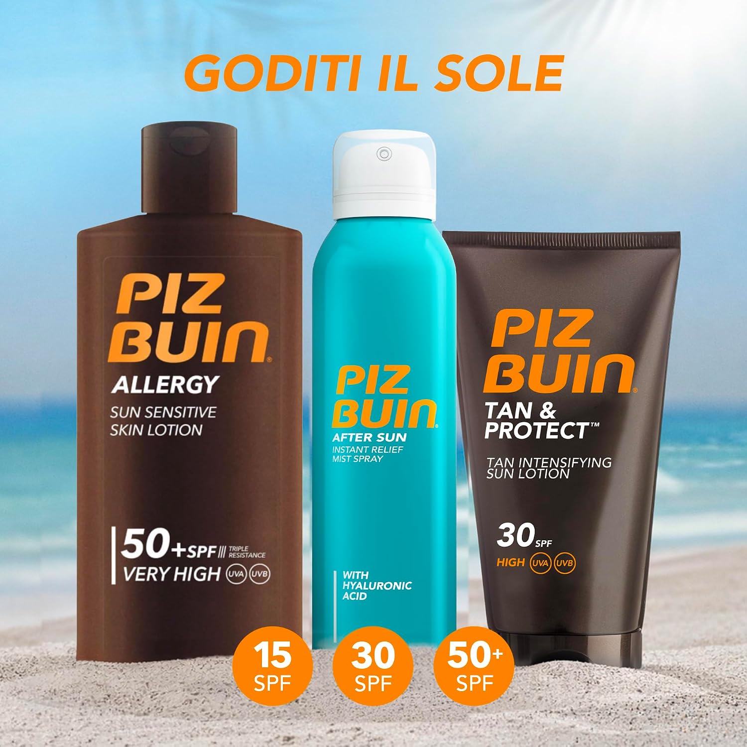 Thumbnail 6 de Piz Buin Moisturising Latte Solare SPF 15 (200 ml) – crema idratante con protezione UVA/UVB