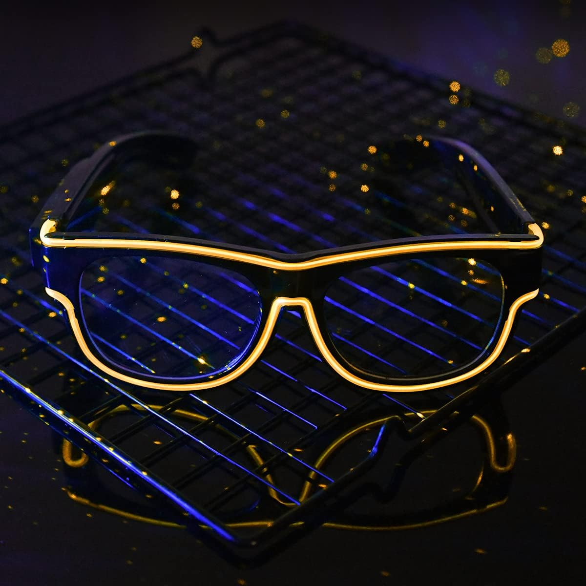 Detalle 2 de Ainiv LED-glasögon, uppladdningsbara festglasögon med tre ljuslägen