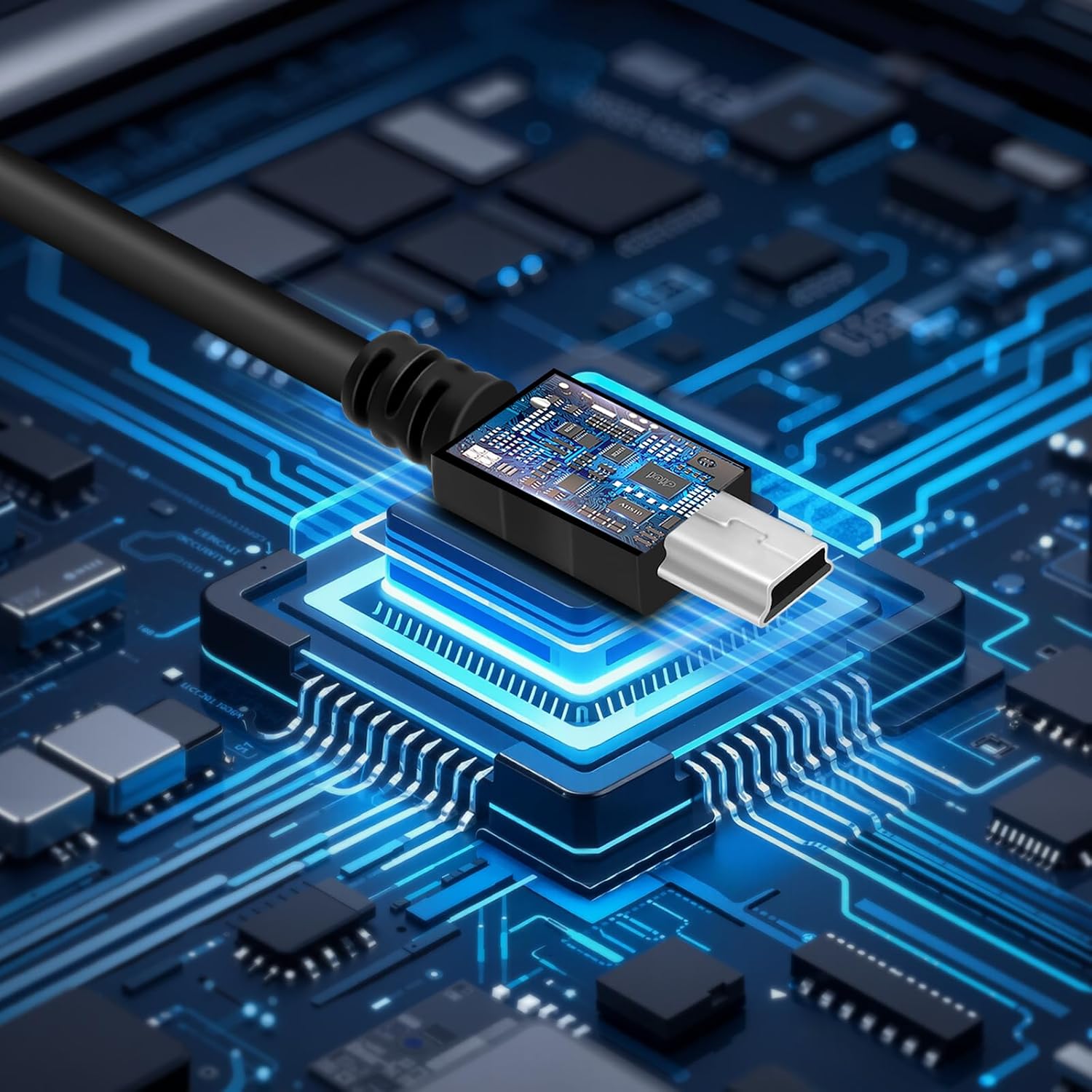 Detalle de EGK TI-84 Plus CE Charger Cable: 2-in-1 USB-C/A Charging & Data for TI Calculators