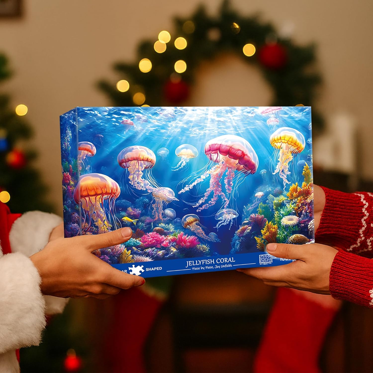 Thumbnail 1 de VAIIEYO Jellyfish 1000-Piece Puzzle for Adults — Colourful Underwater Scene (41 x 80 cm)