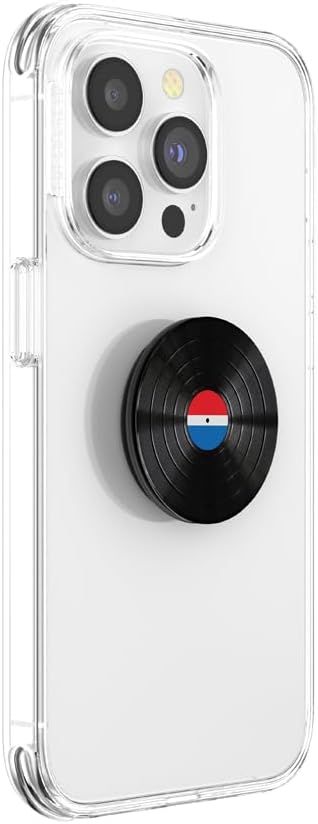 Detalle de PopSockets PopGrip Backspin Aluminum 45 RPM スマホグリップ&スタンド アルミスピナー・交換式トップ