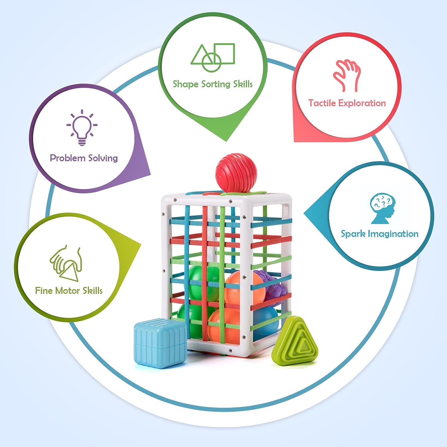 Thumbnail 2 de LZDMY Baby Sensory Cube 6 12 Months