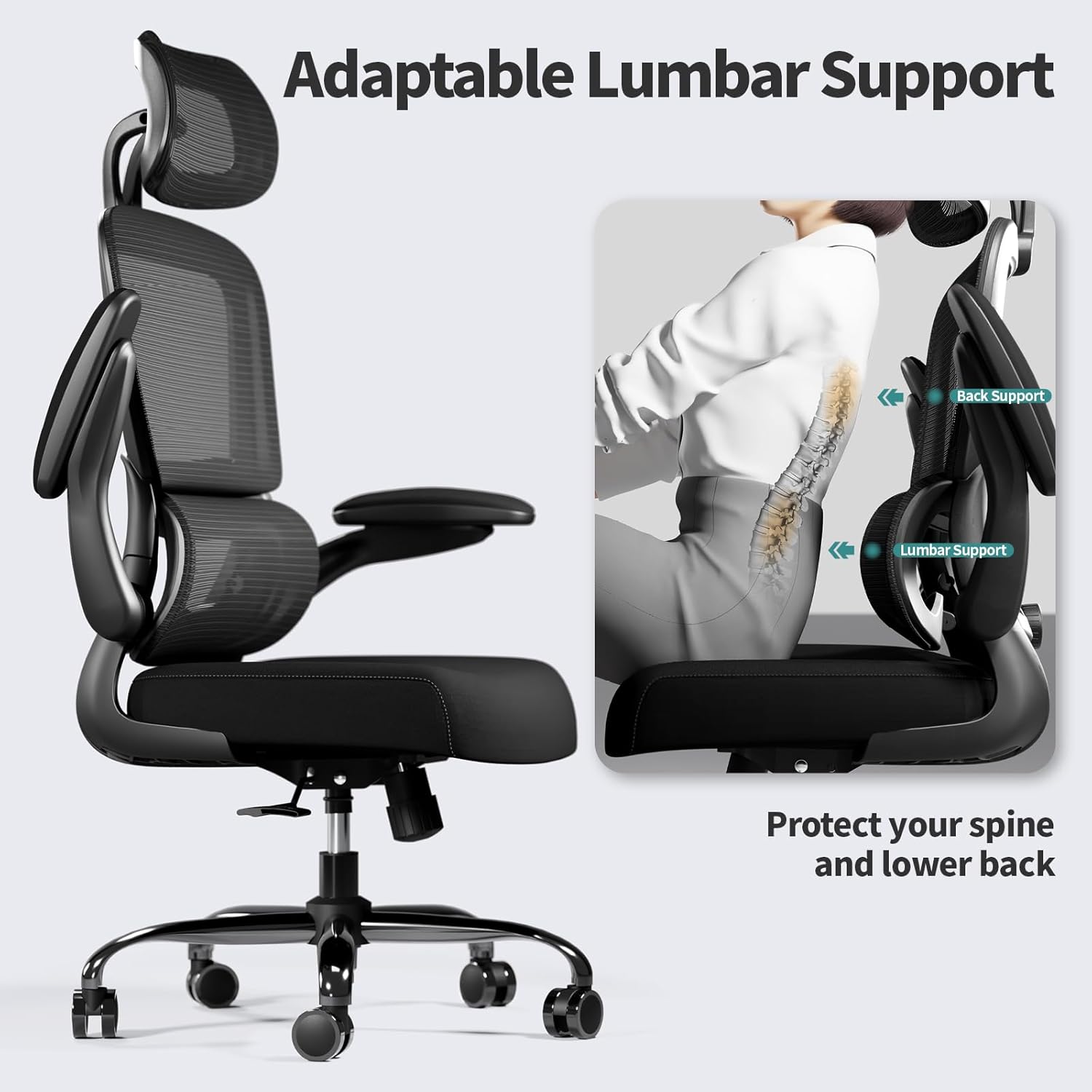 Detalle 2 de TRALT Ergonomic Office Chair 330 LBS