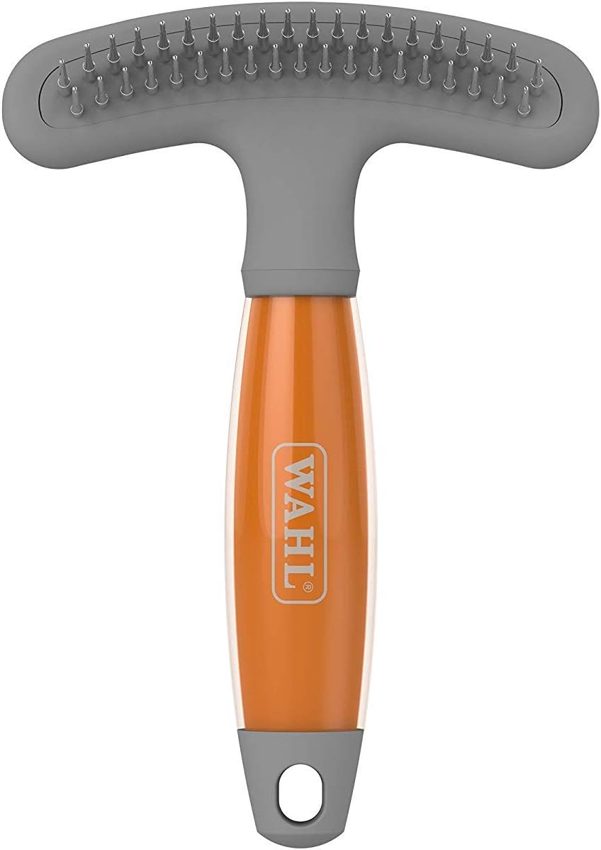 Wahl Double Row Rake and Shedding Blade: 2-in-1 Deshedding Tool for Dogs and Cats
