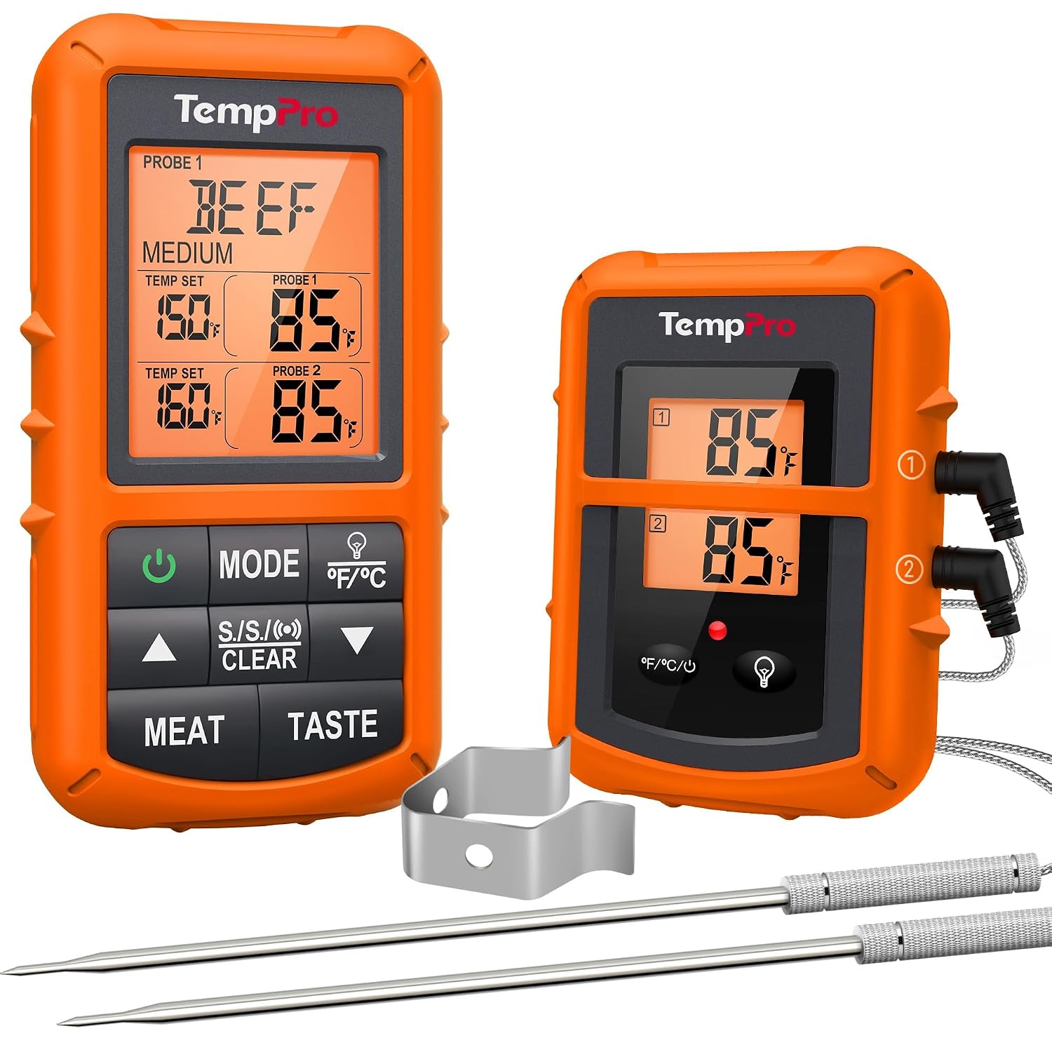 Detalle de TempPro TempSync CORE TP20B Wireless Meat Thermometer, 2 Probes, 500 ft