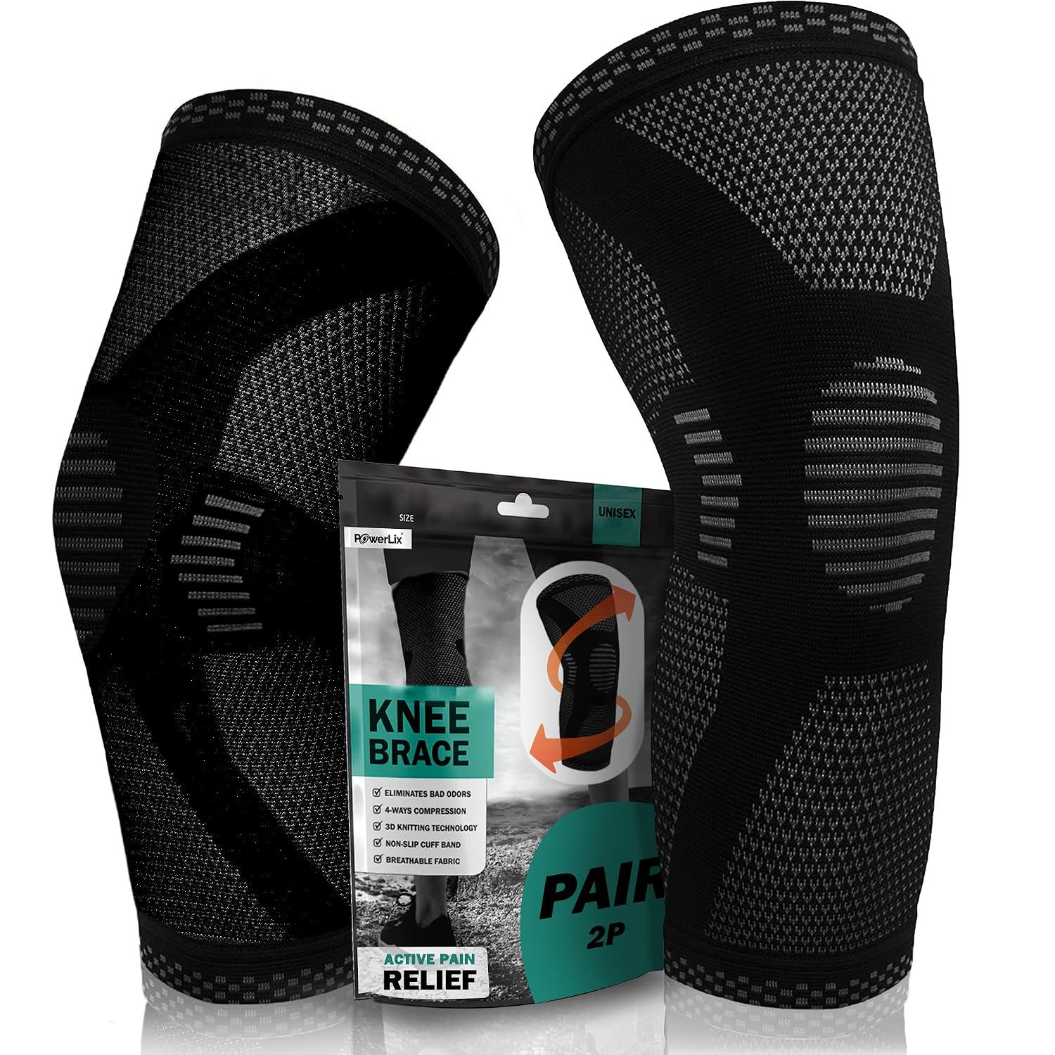 Detalle de POWERLIX Knee Compression Sleeve XL