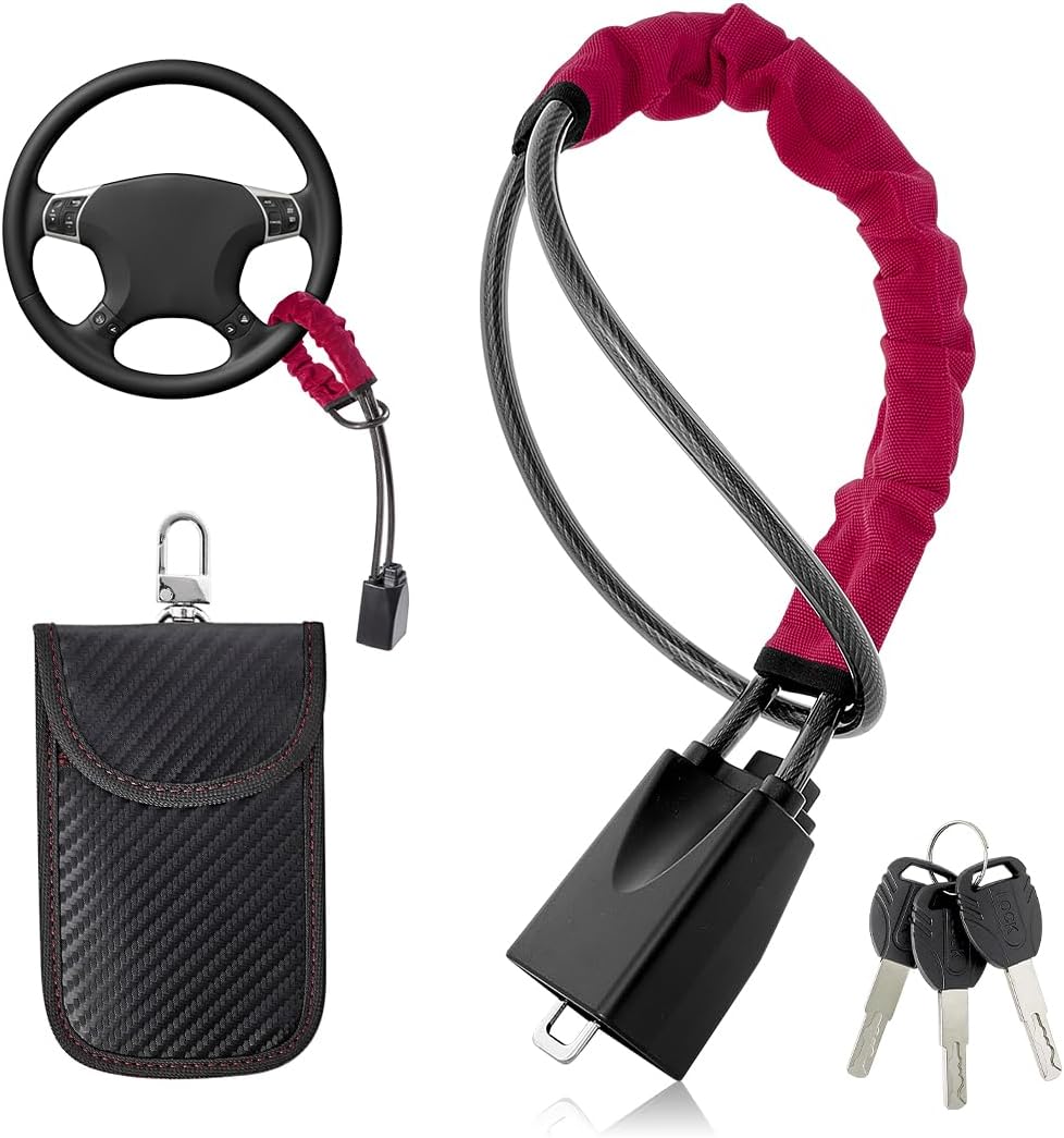 Youteer Steering Wheel Lock, red