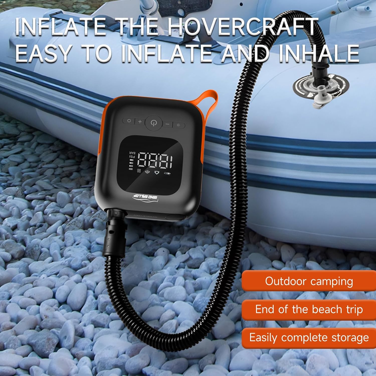 Detalle 2 de WindGallop Digital Tyre Inflator 300 L/min ⛽️🚗🛞