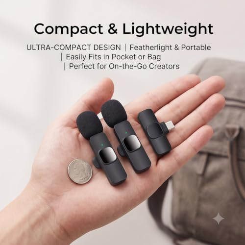 Thumbnail 4 de DUIDESHI Wireless Lavalier Microphone for Phone (Type-C): A practical clip-on mic for on-the-go video
