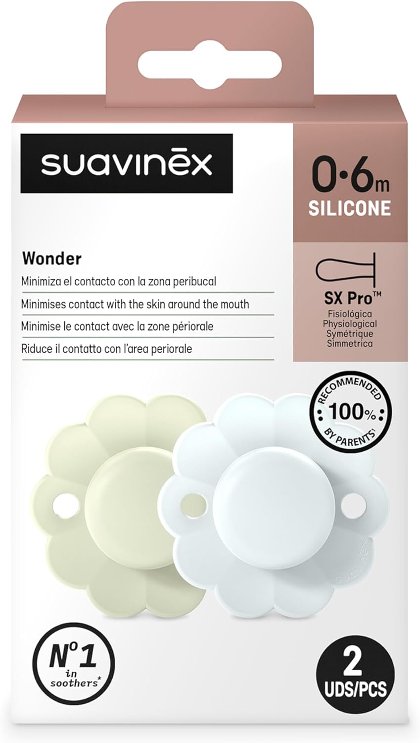 Detalle 2 de Suavinex Ciucci Wonder 0–6 mesi, confezione da 2 – tettarella SX Pro piatta e simmetrica