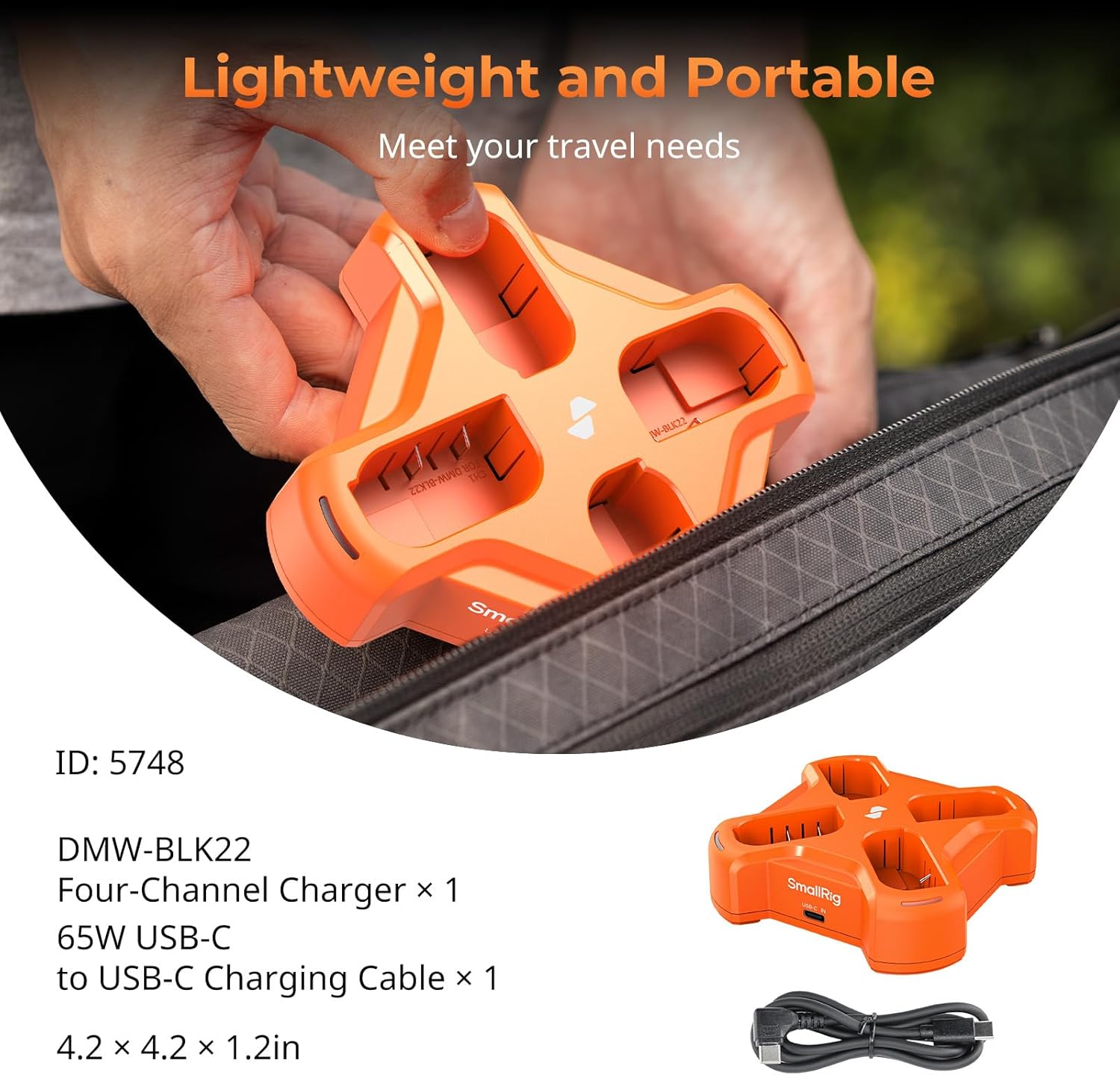 Thumbnail 6 de SmallRig DMW-BLK22 : chargeur de batterie à 4 canaux pour Panasonic (charge rapide PD 45 W)