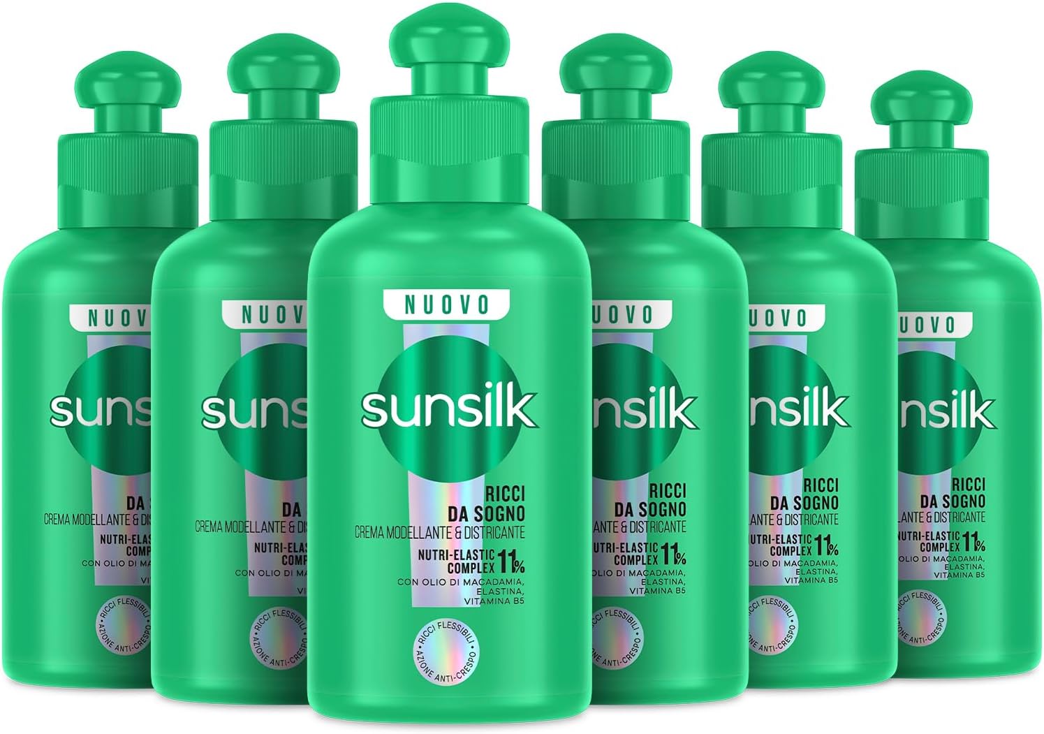 Detalle de Sunsilk Crema Modellante e Districante Ricci da Sogno – 6 pezzi da 200 ml, senza risciacquo