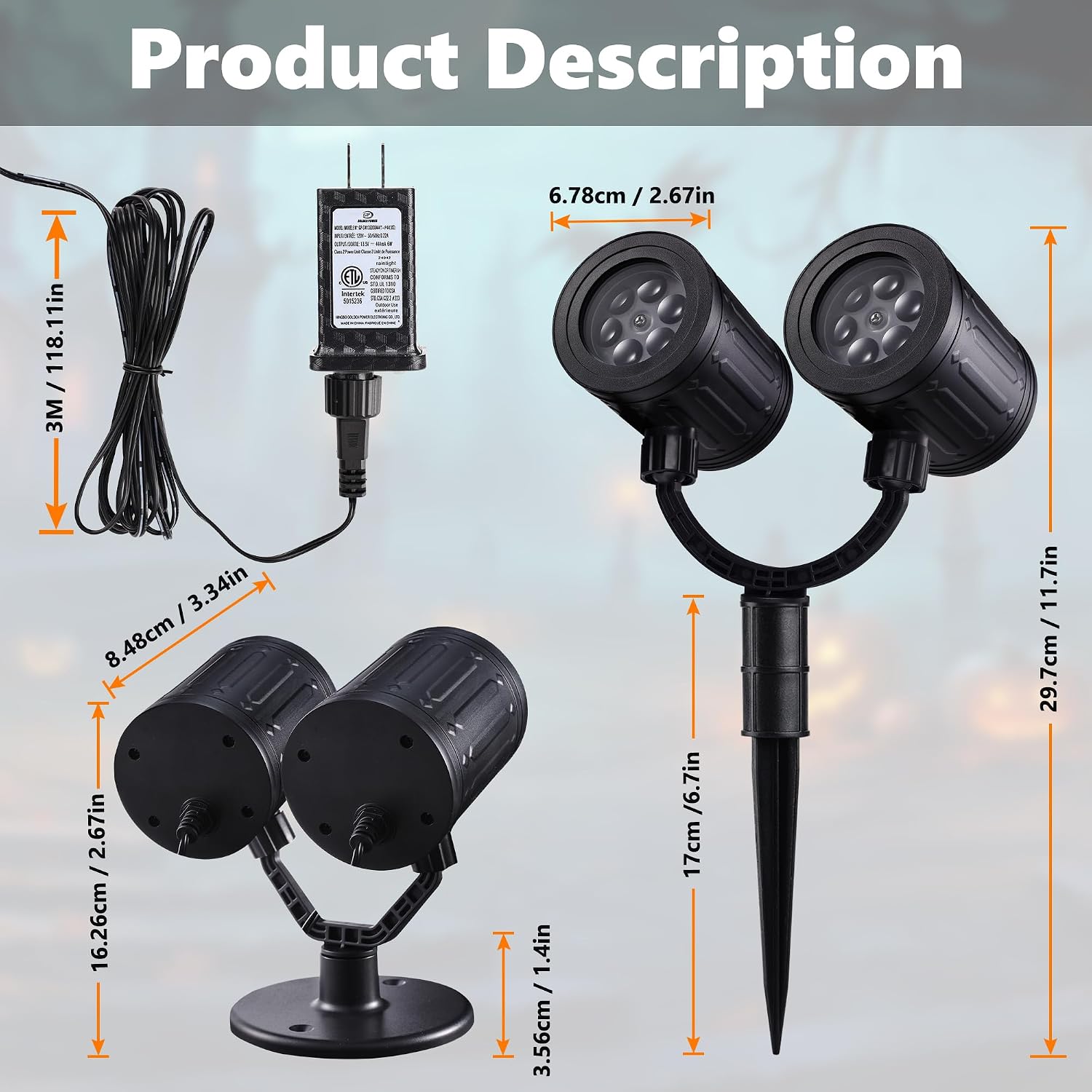 Detalle de Toodour Christmas Projector Lights, Double-Head Design