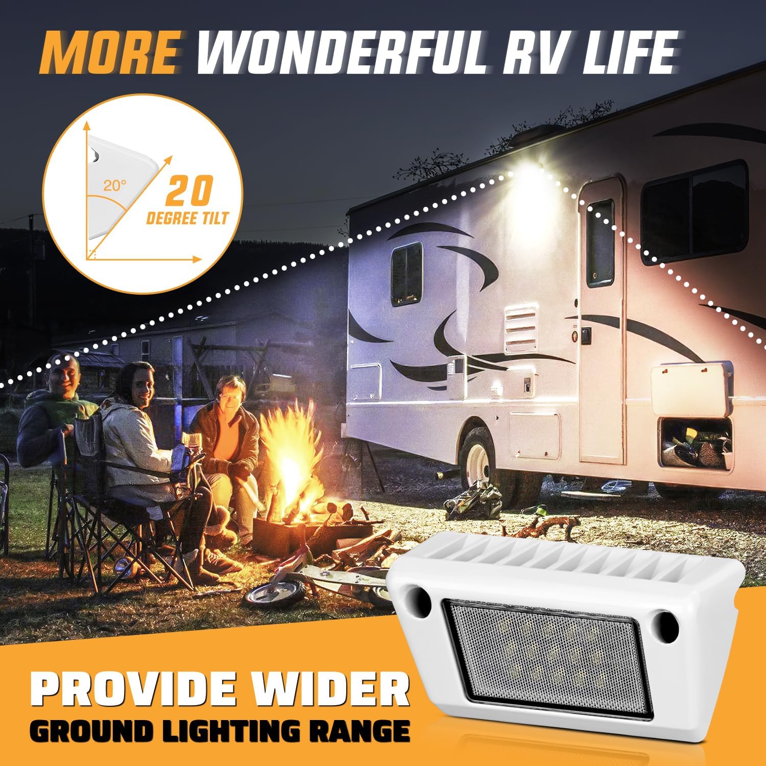 Detalle 2 de Nilight RV Exterior Light 15W Flood Beam