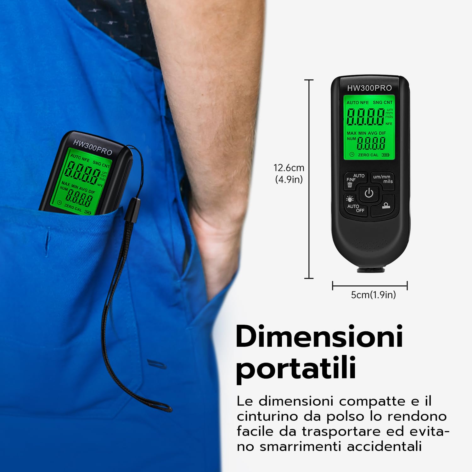 Thumbnail 6 de Tolesum Spessimetro Vernice: Misuratore di Spessore Vernice Digitale per carrozzeria in ferro