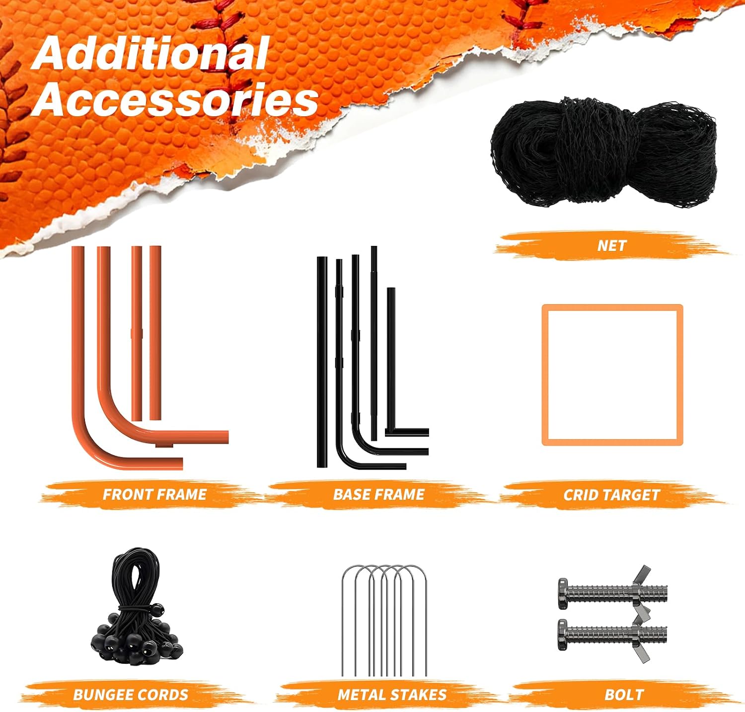 Detalle de ZVFOTN Baseball Rebounder Net 4x4.5 ft