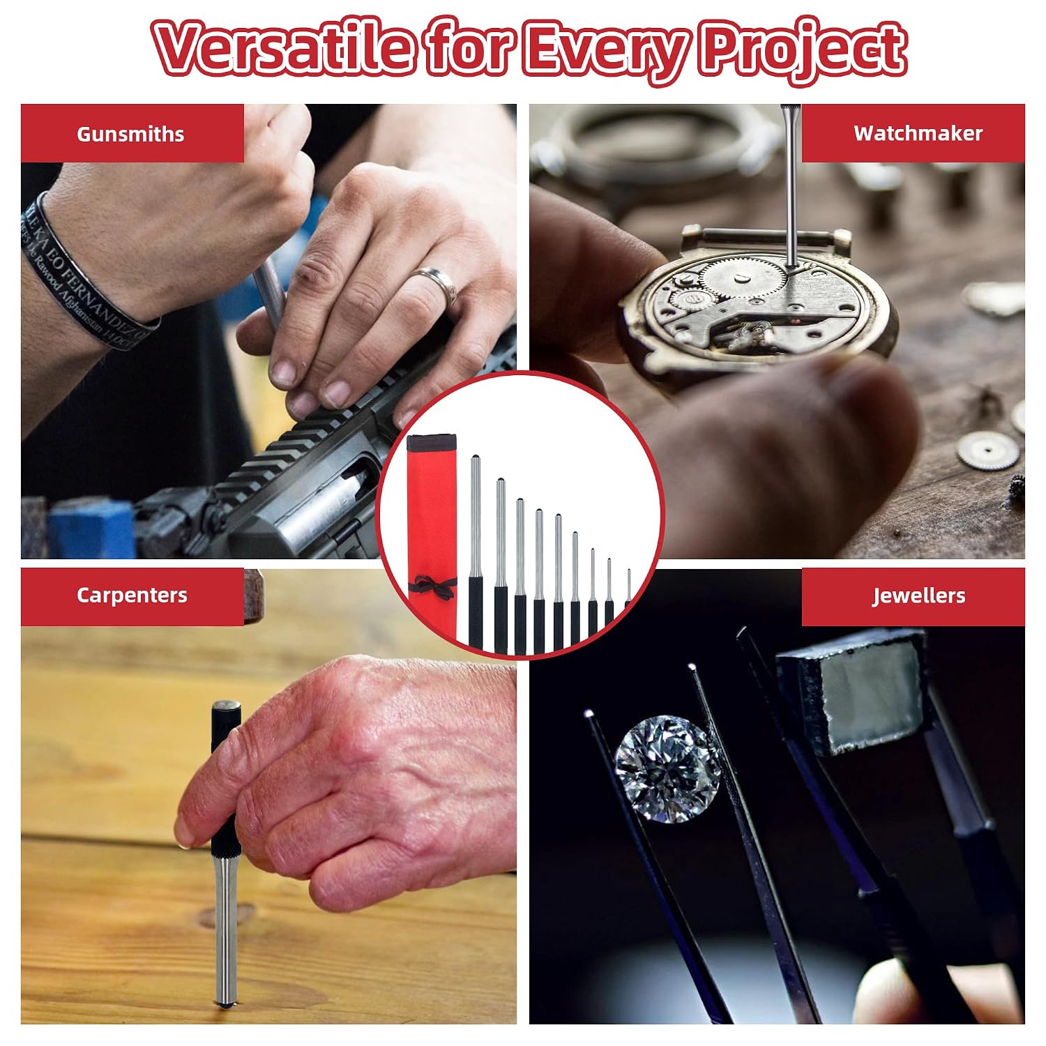 Thumbnail 4 de Roll Pin Punch Set, Steel