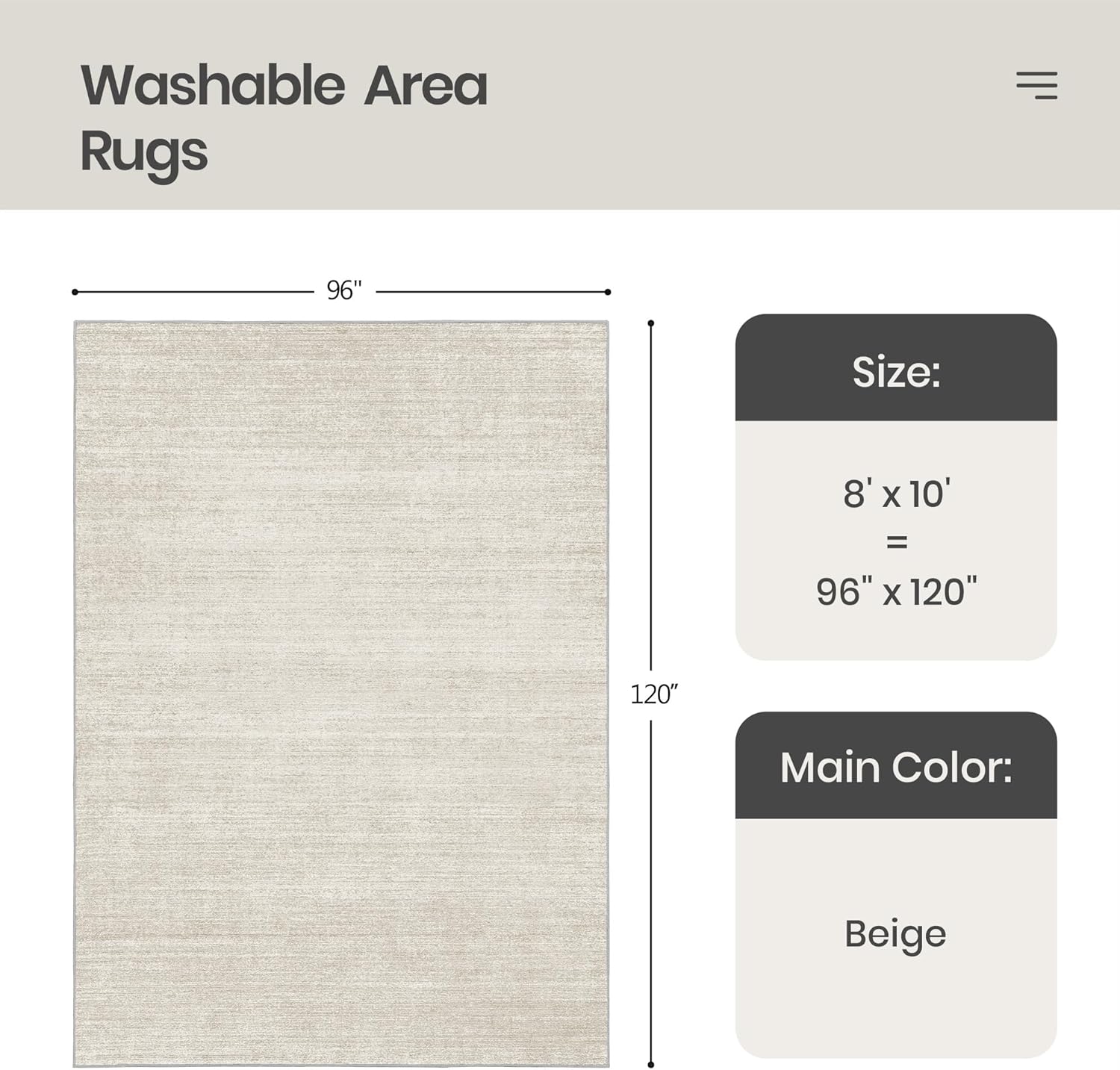 Detalle 2 de Valenrug 8x10 Washable Rug