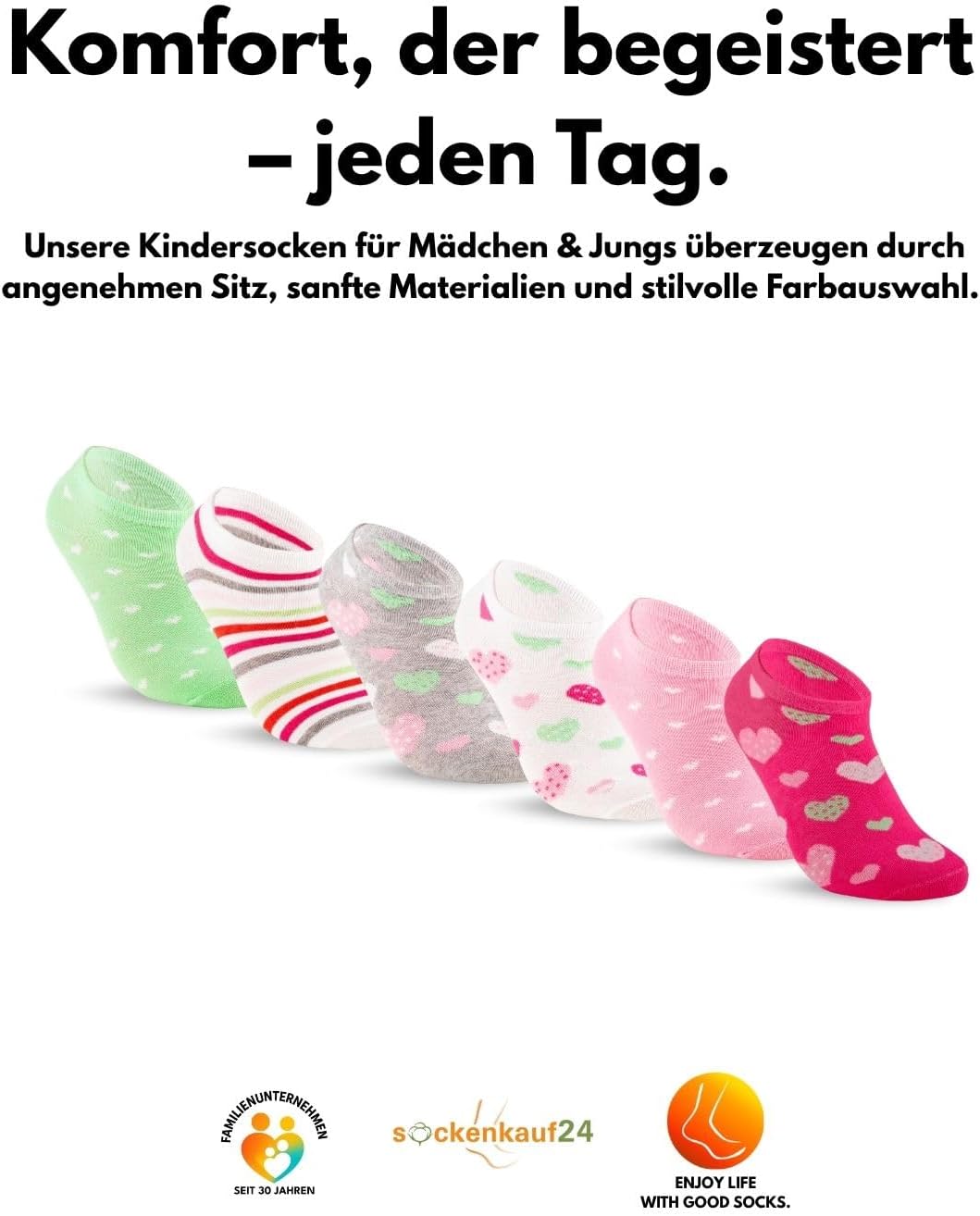 Thumbnail 5 de 10 Paar Kinder Sneaker Socken aus Baumwolle für Jungen & Mädchen – atmungsaktiv ohne Gummidruck