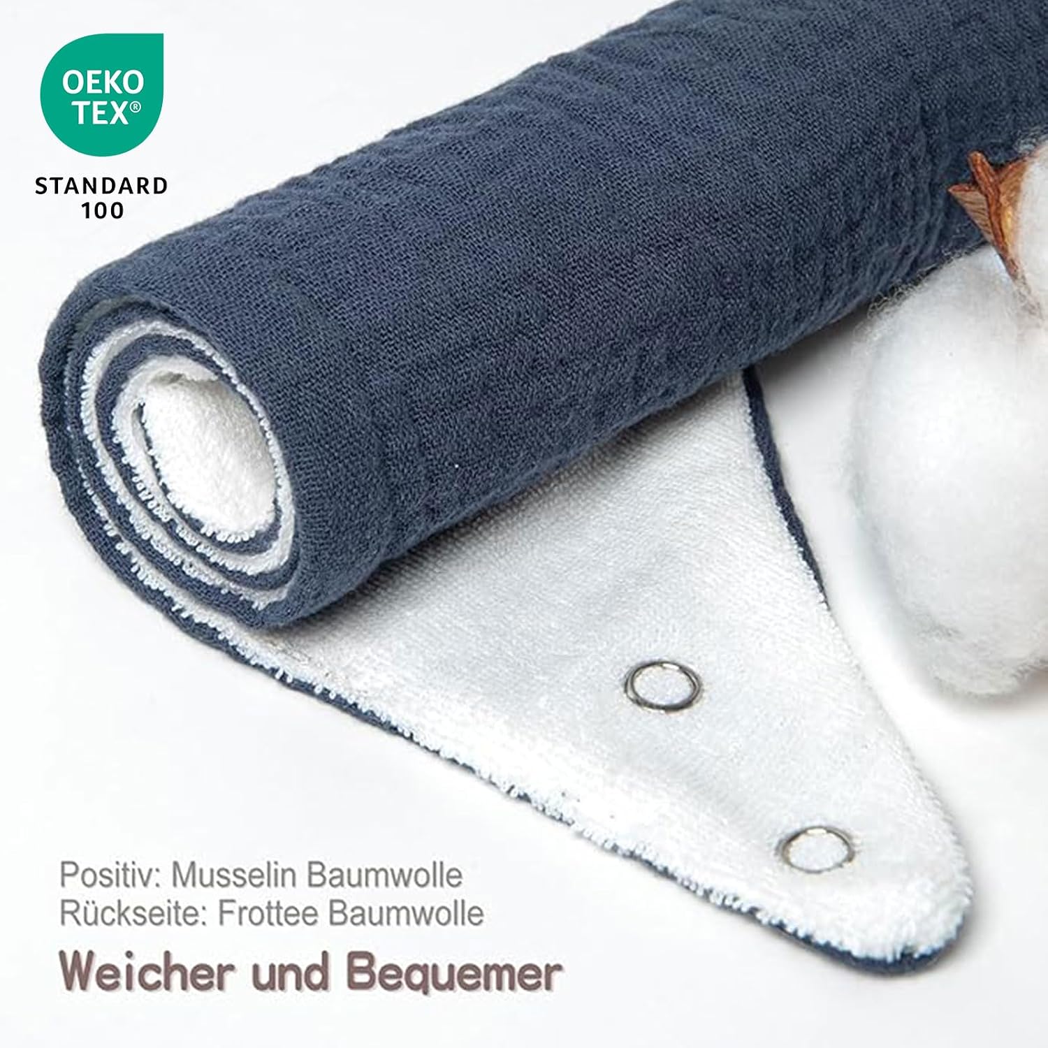Detalle de lulumoon Sabberlätzchen Musselin Dreieckstuch 👶